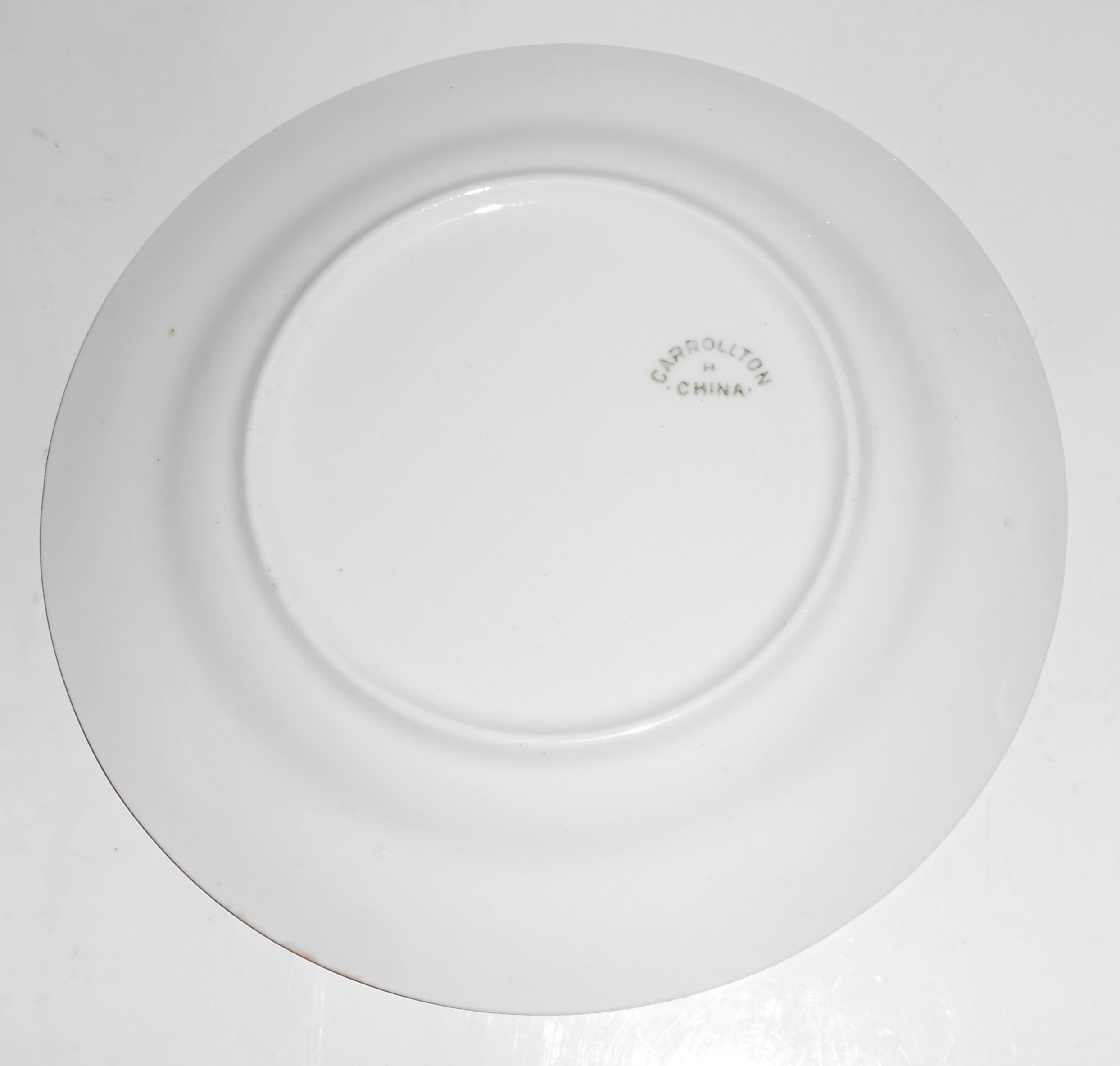 Carrolton China Floral w/Stripes Bread Plate!