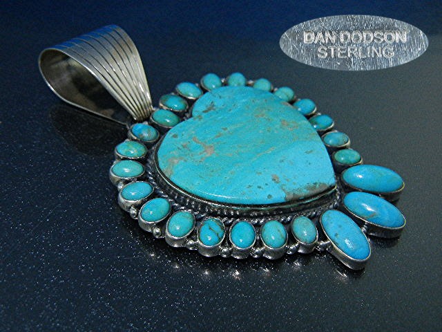 Dan Dodson Kingman Turquoise Sterling Silver Pendant