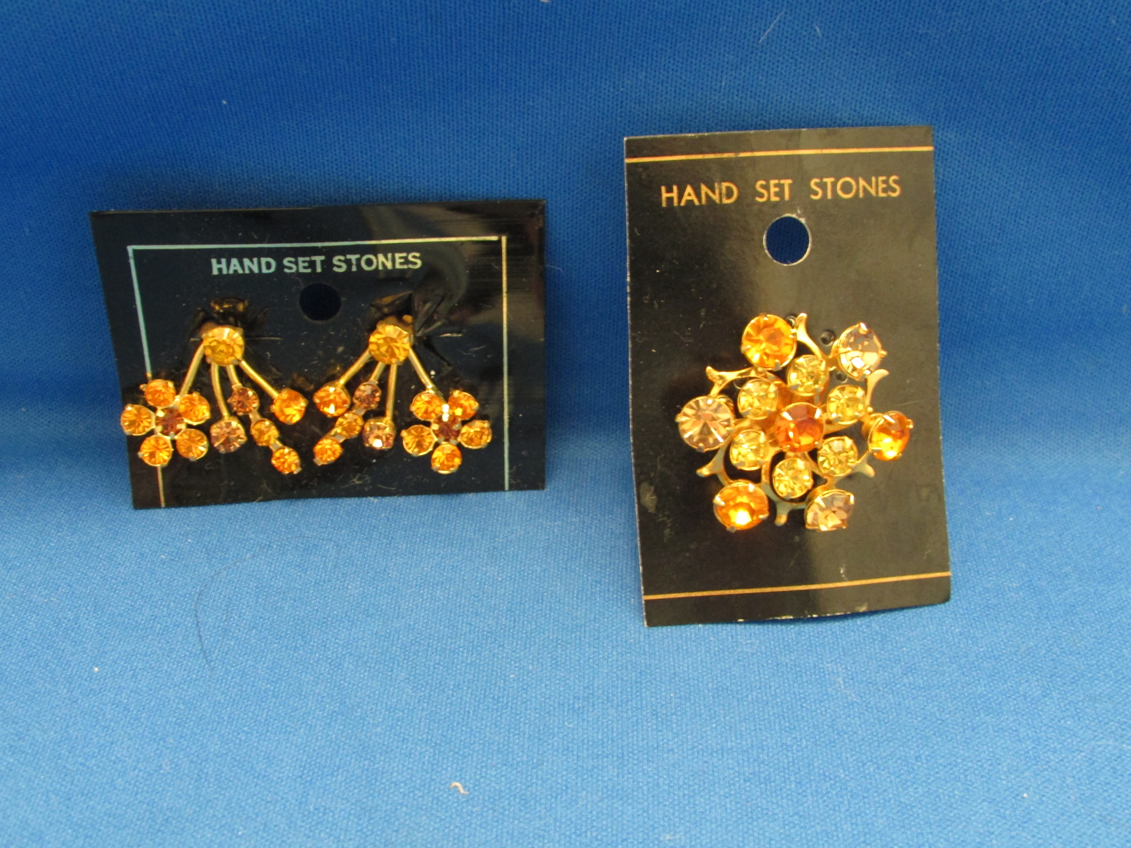 Austrian Stone Brooch and Matching Earrings
