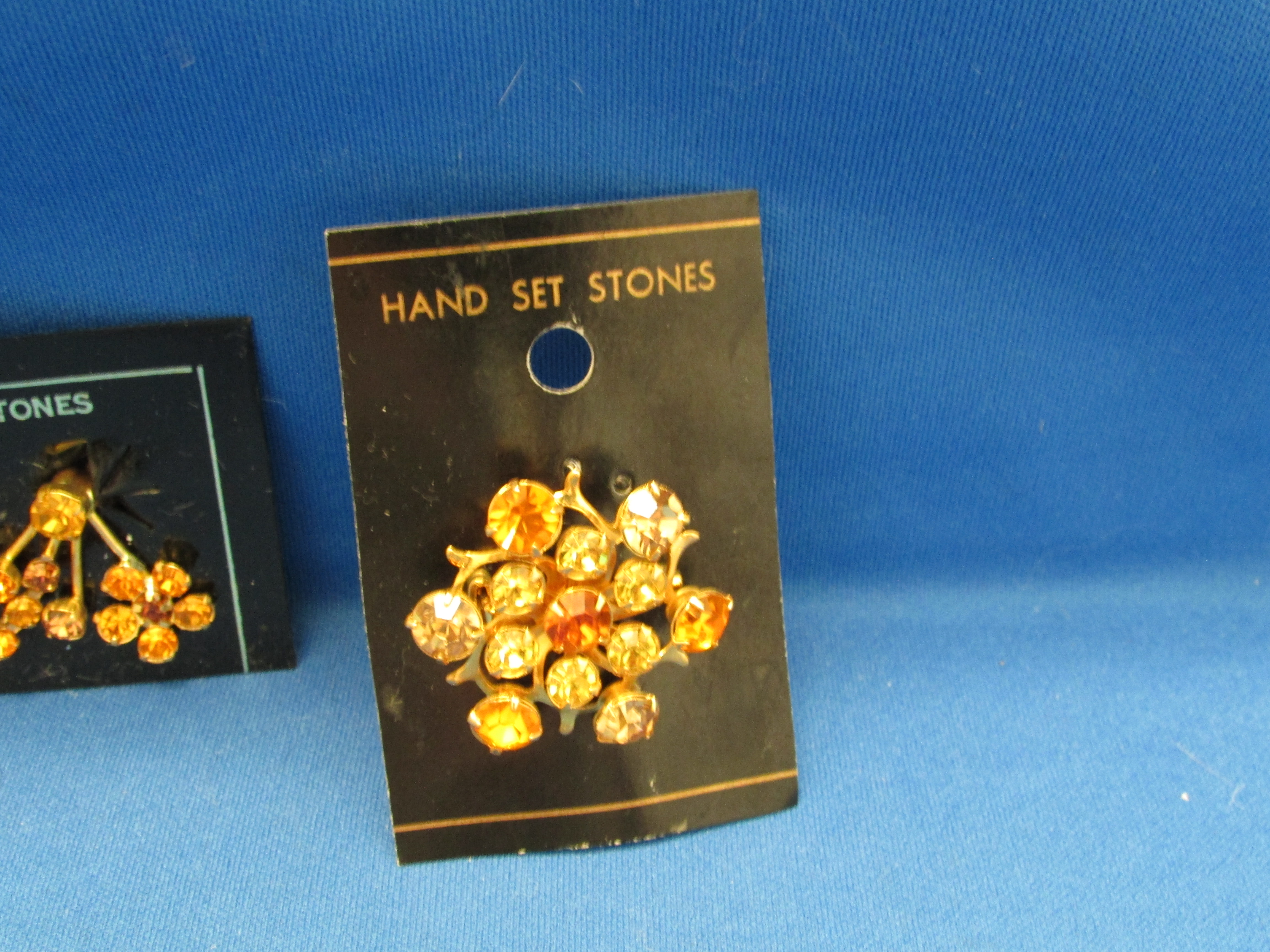 Austrian Stone Brooch and Matching Earrings