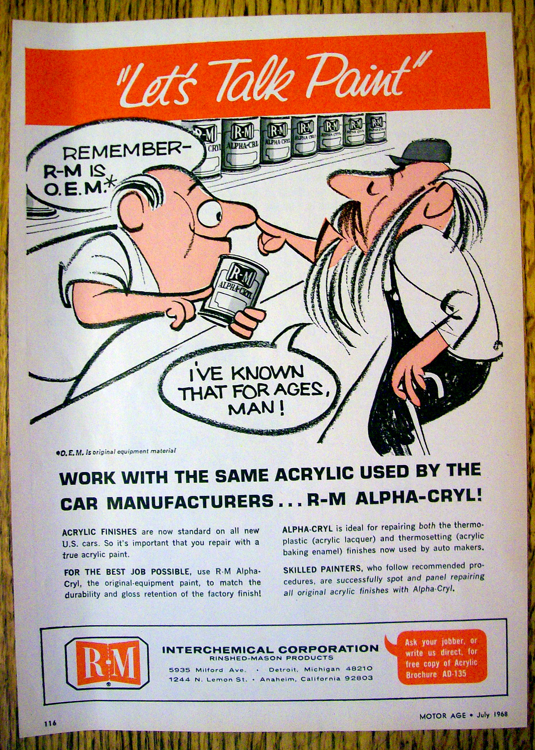 1968 R-M Alpha Cryl with Men Talking