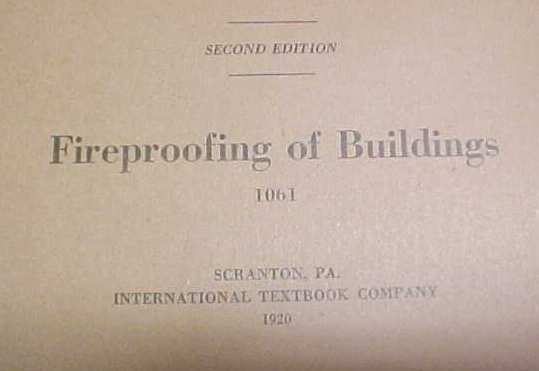Fireproofing of Buildings Booklet Set 1920
