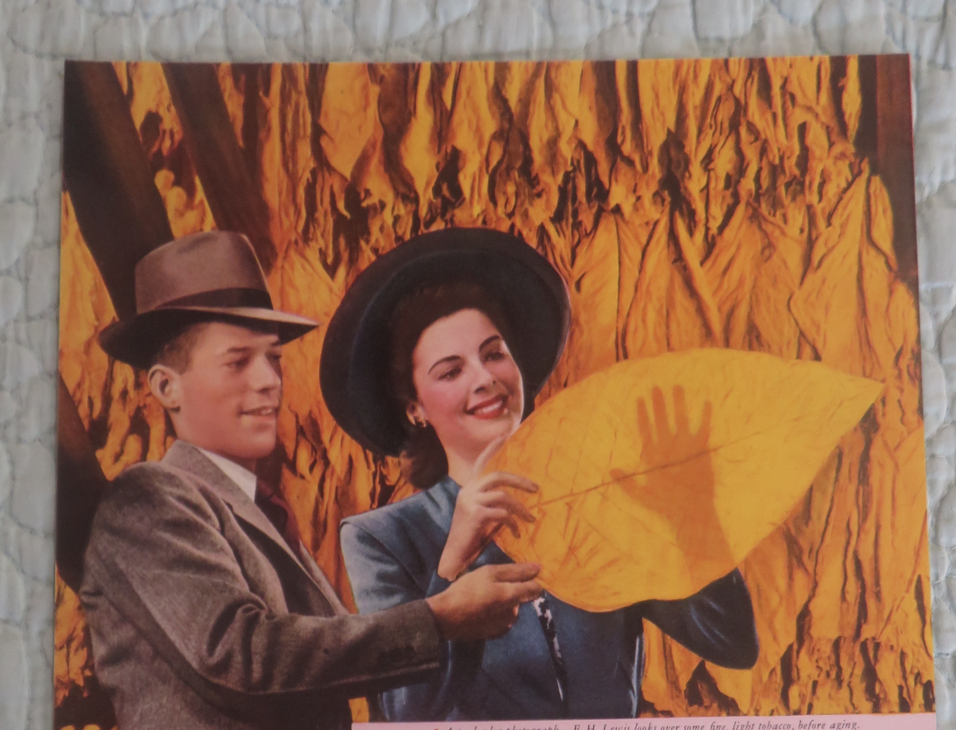 1941 Lucky Strike Cigarettes with Man & Woman & Leaf