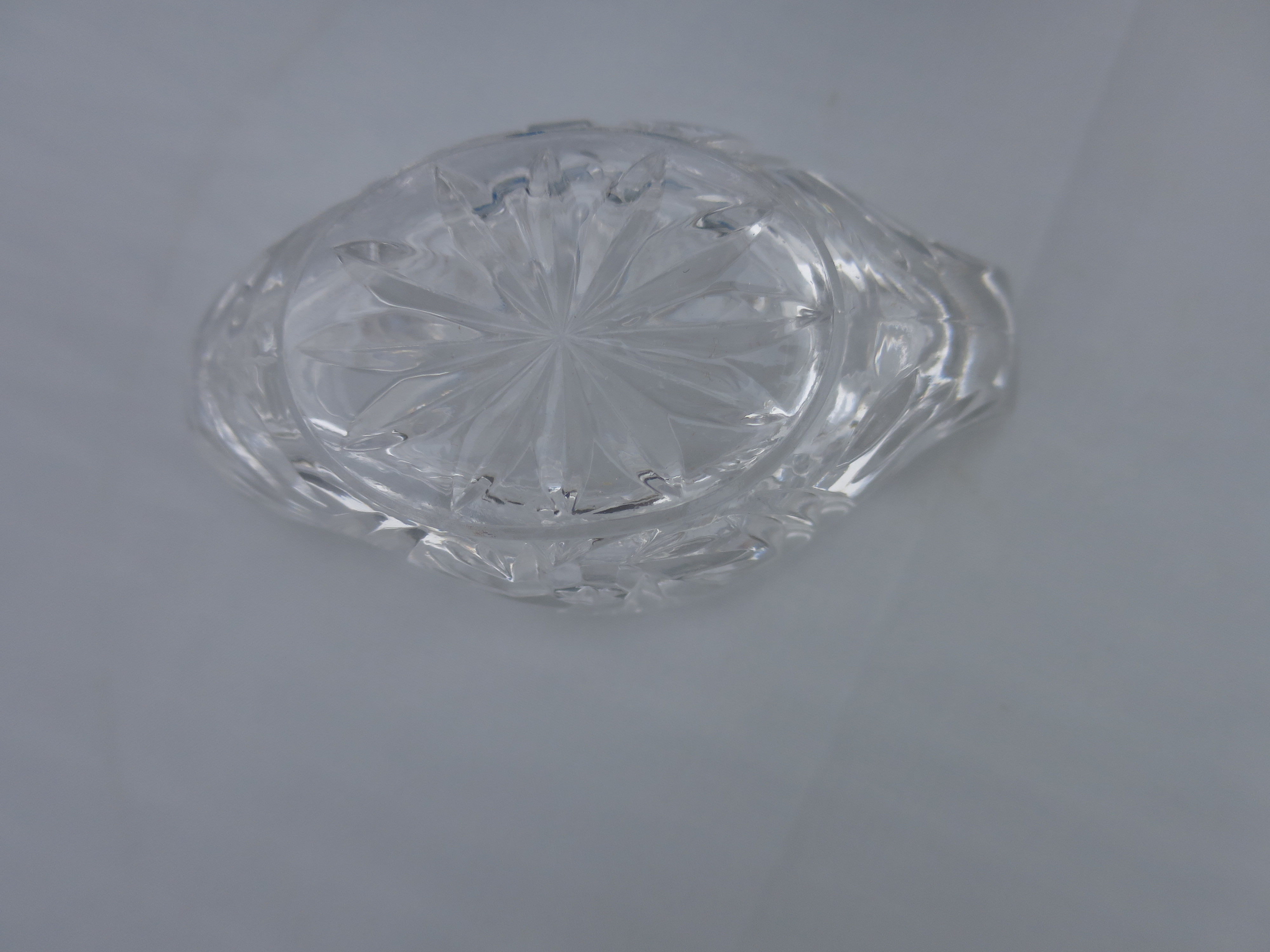 Bavarian Lead Crystal Swan Trinket Dish Anna Hutte