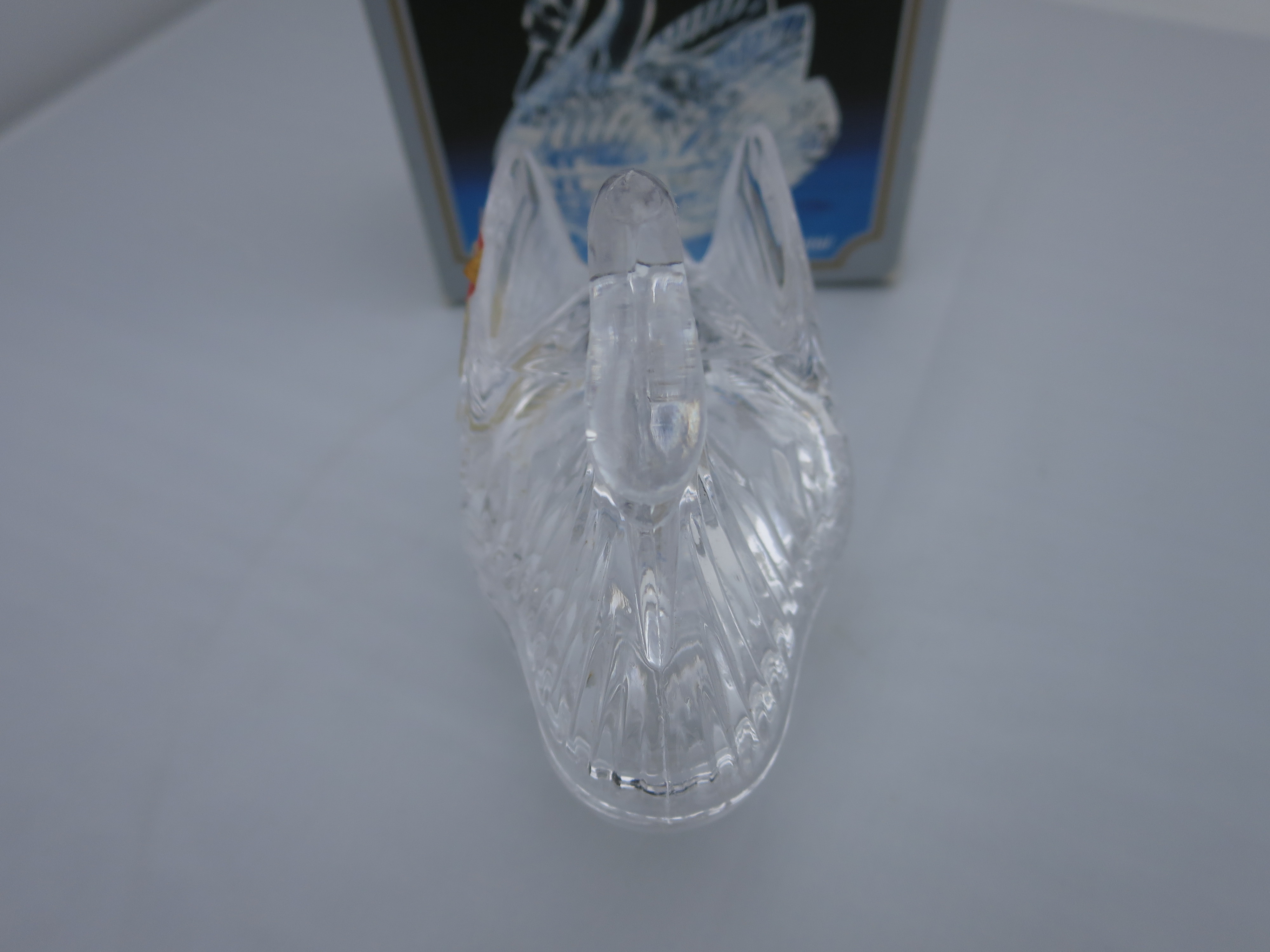 Bavarian Lead Crystal Swan Trinket Dish Anna Hutte
