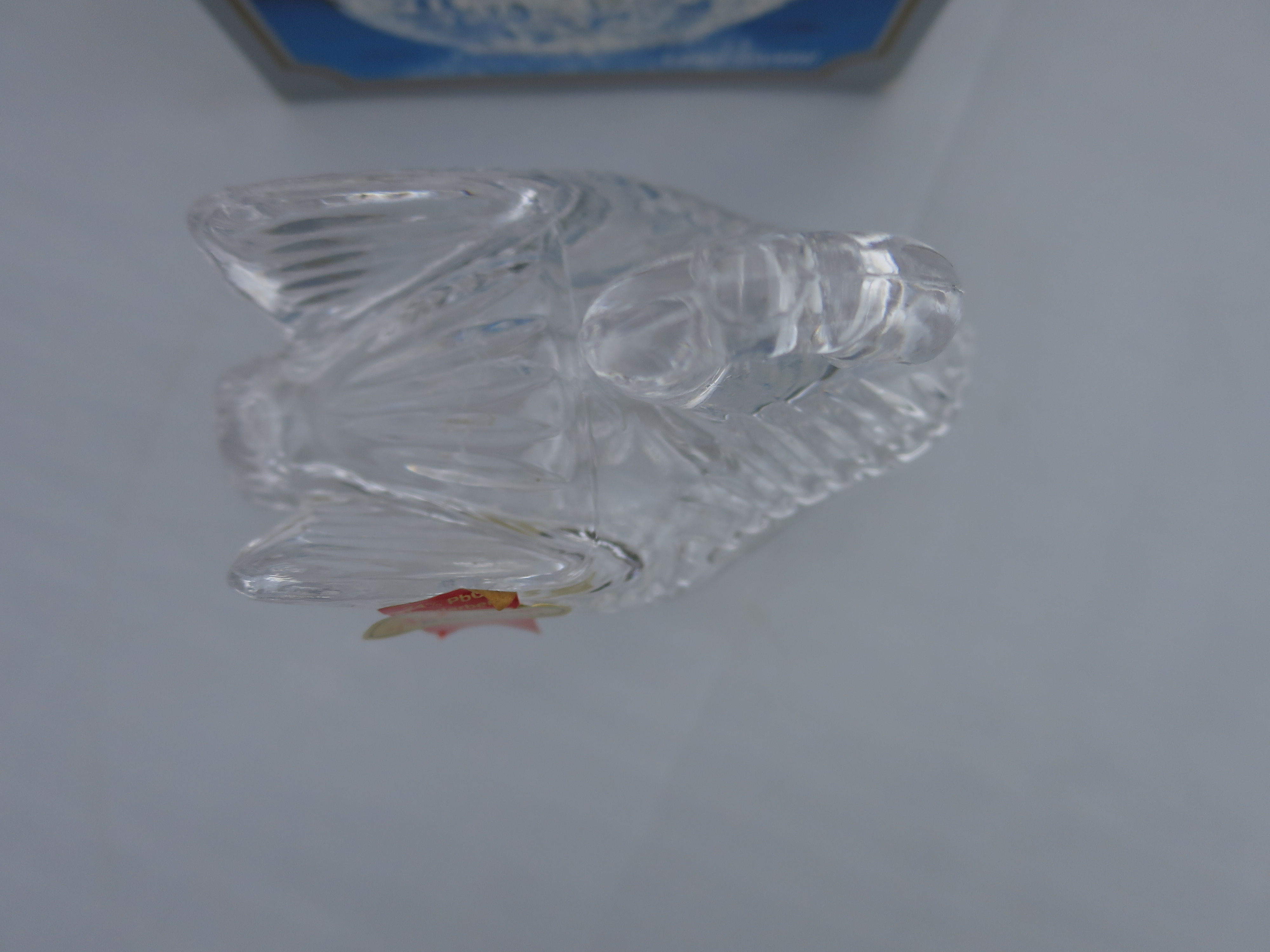 Bavarian Lead Crystal Swan Trinket Dish Anna Hutte