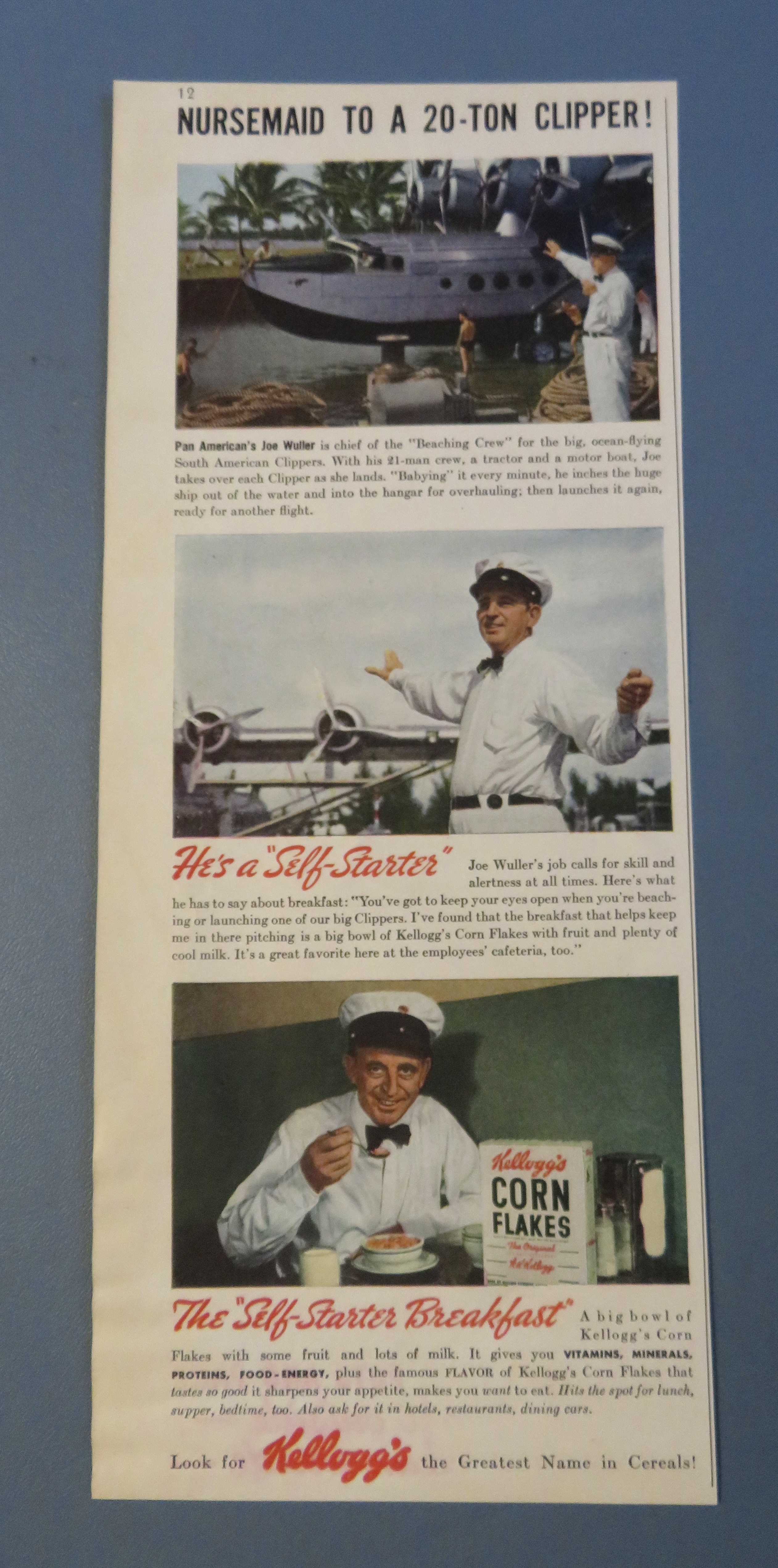 1942 Kellogg's Corn Flakes with Nursemaid