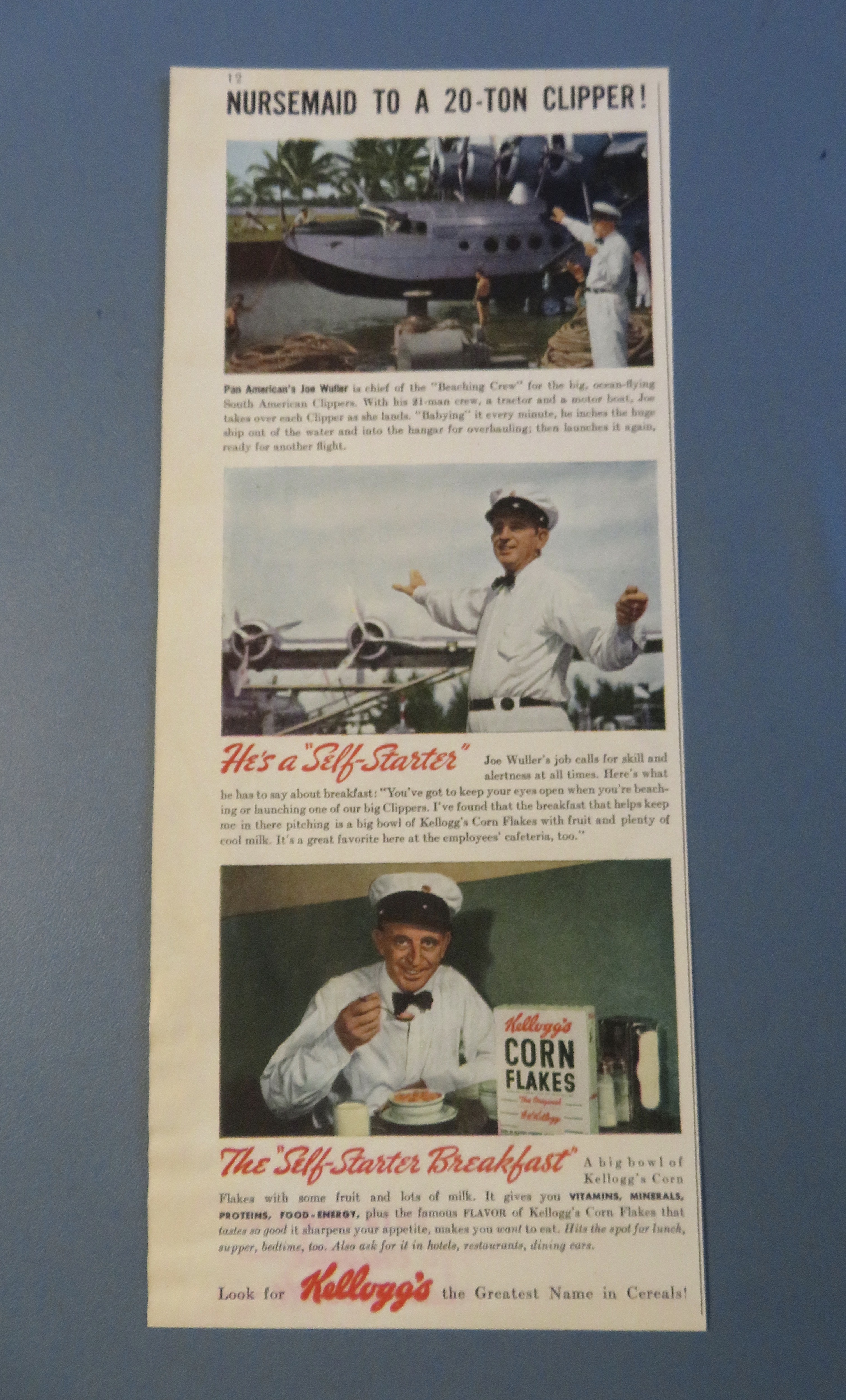 1942 Kellogg's Corn Flakes with Nursemaid