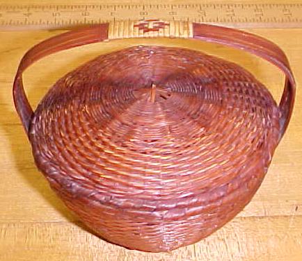Native American Indian Covered Basket