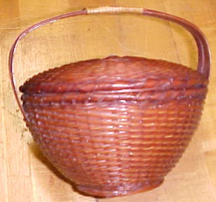 Native American Indian Covered Basket