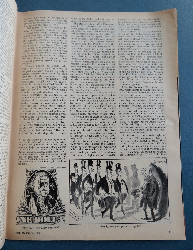 Time Magazine March 29, 1968 Monetary Fund's Schweitzer