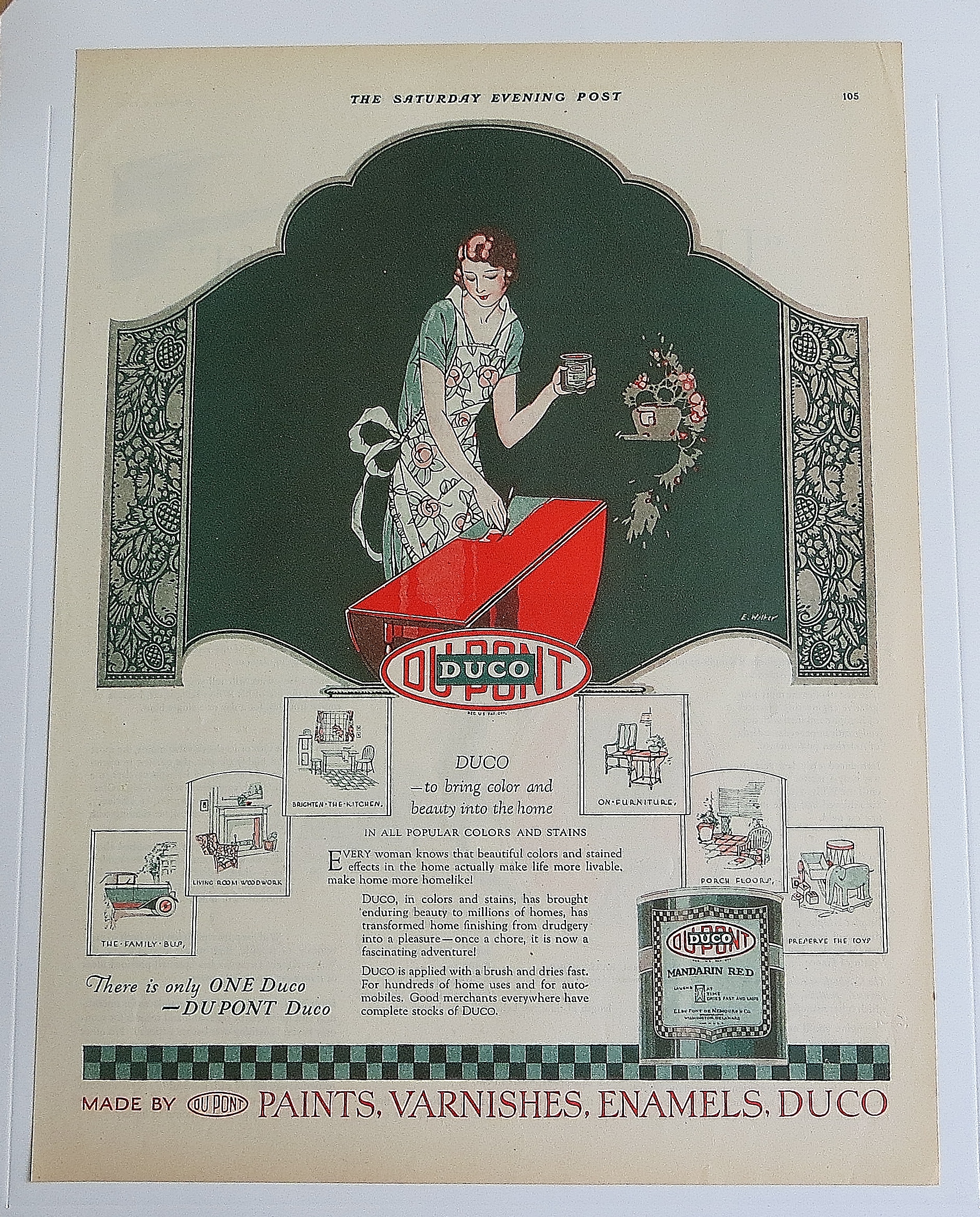 1926 Dupont Duco With Woman Painting
