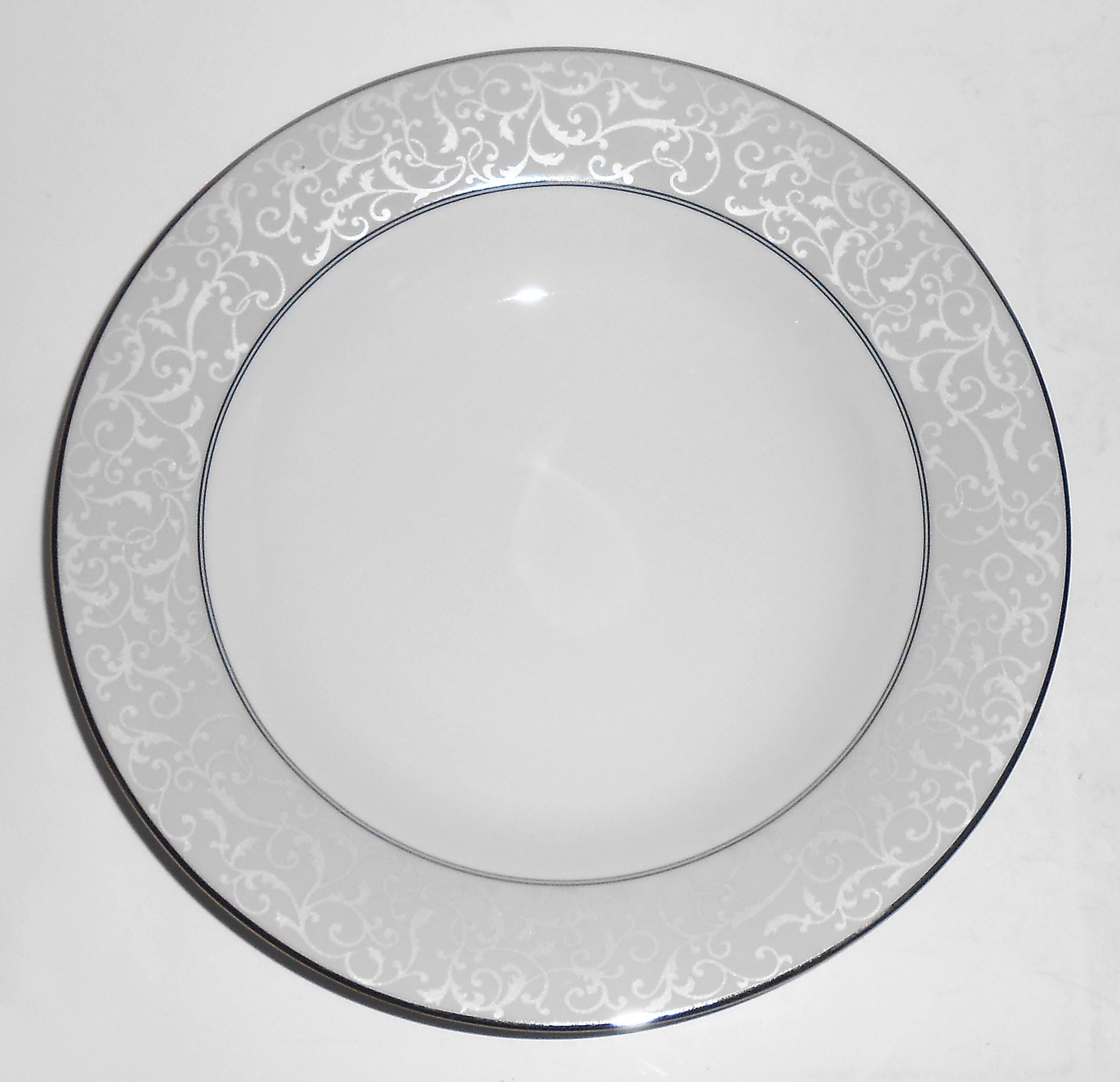Mikasa Fine China Platinum Parchment Rimmed Soup Bowl