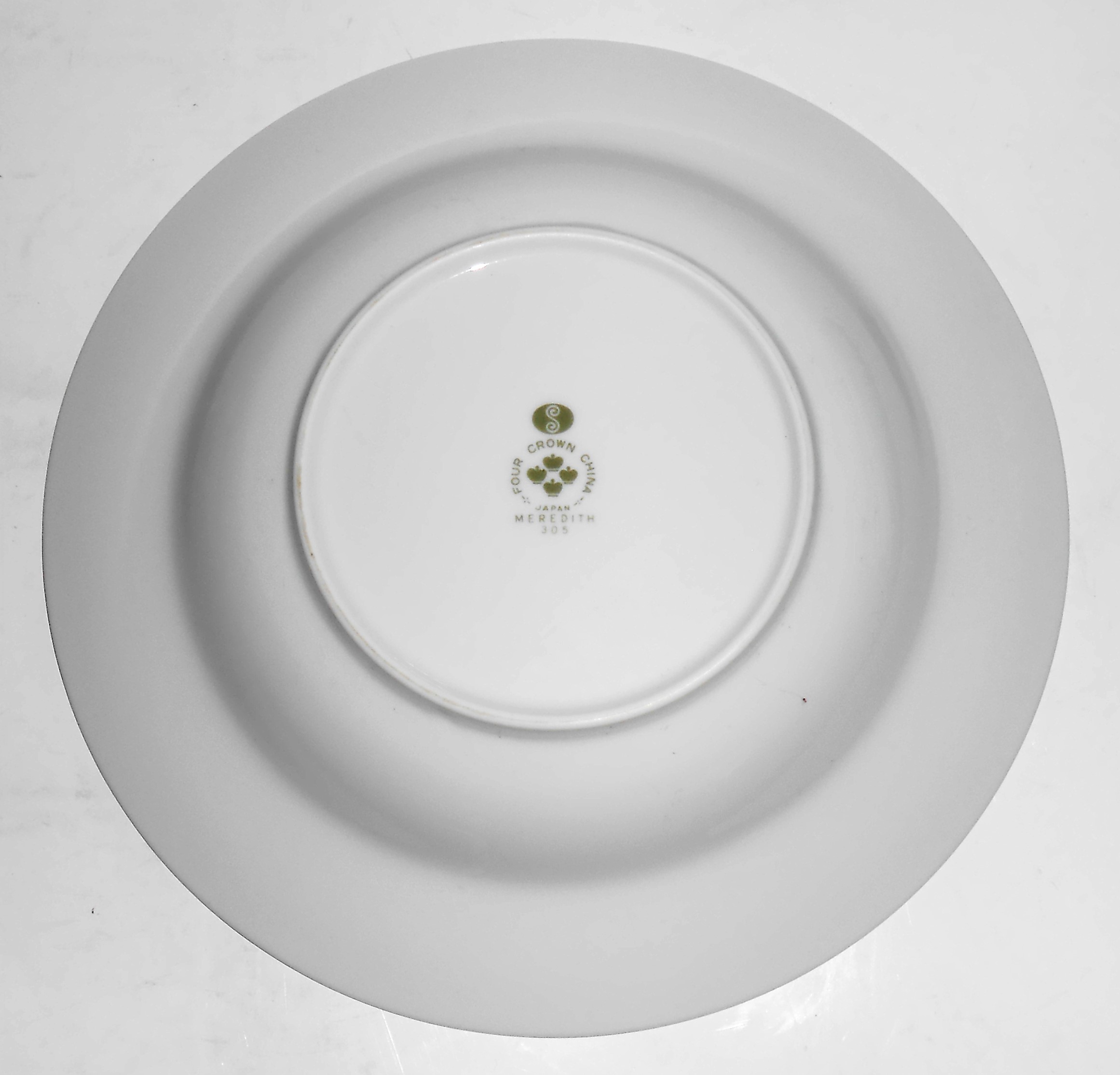Four Crown Porcelain China Meredith Floral w/Gold Soup