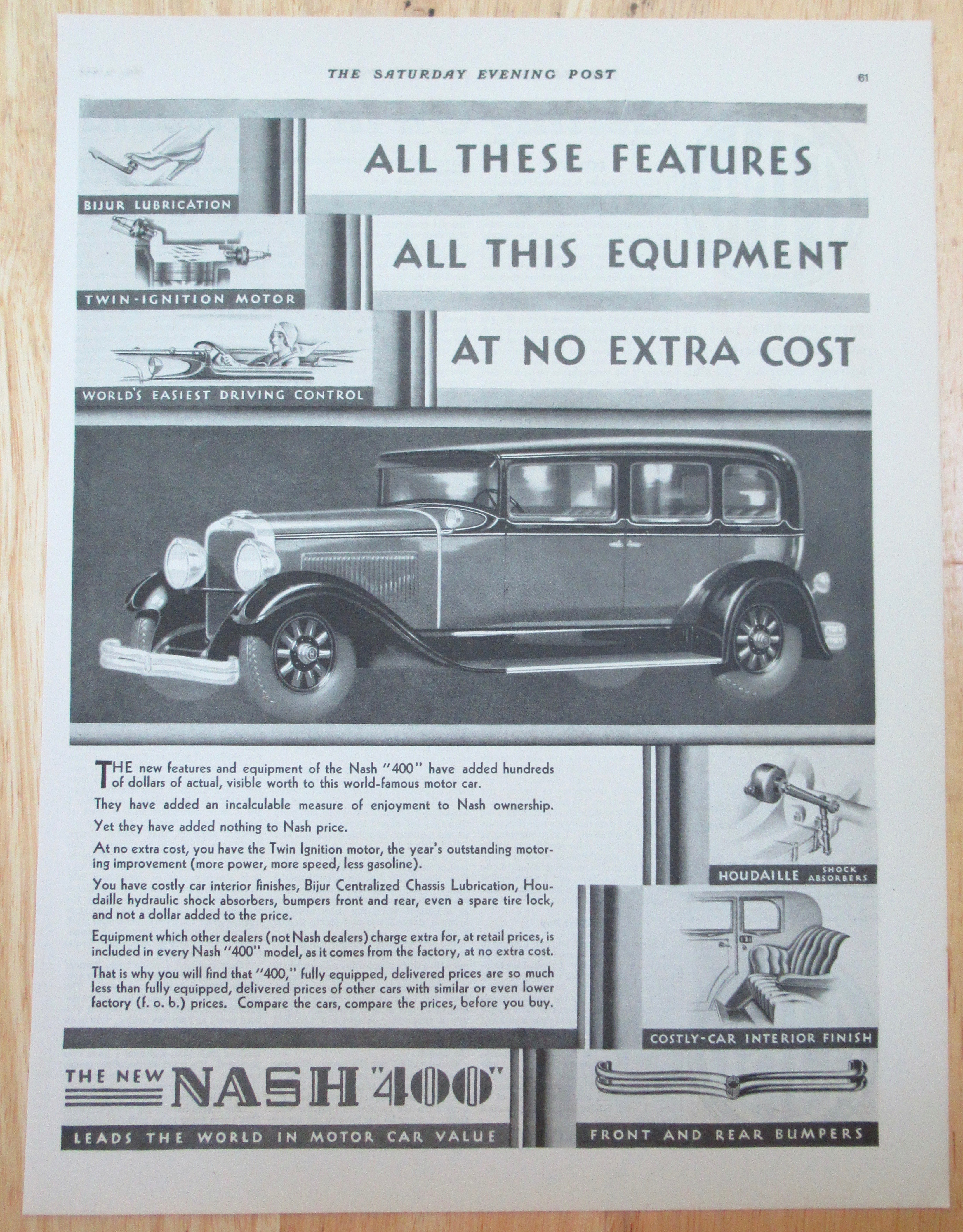 1929 Nash Automobiles with the Nash 400