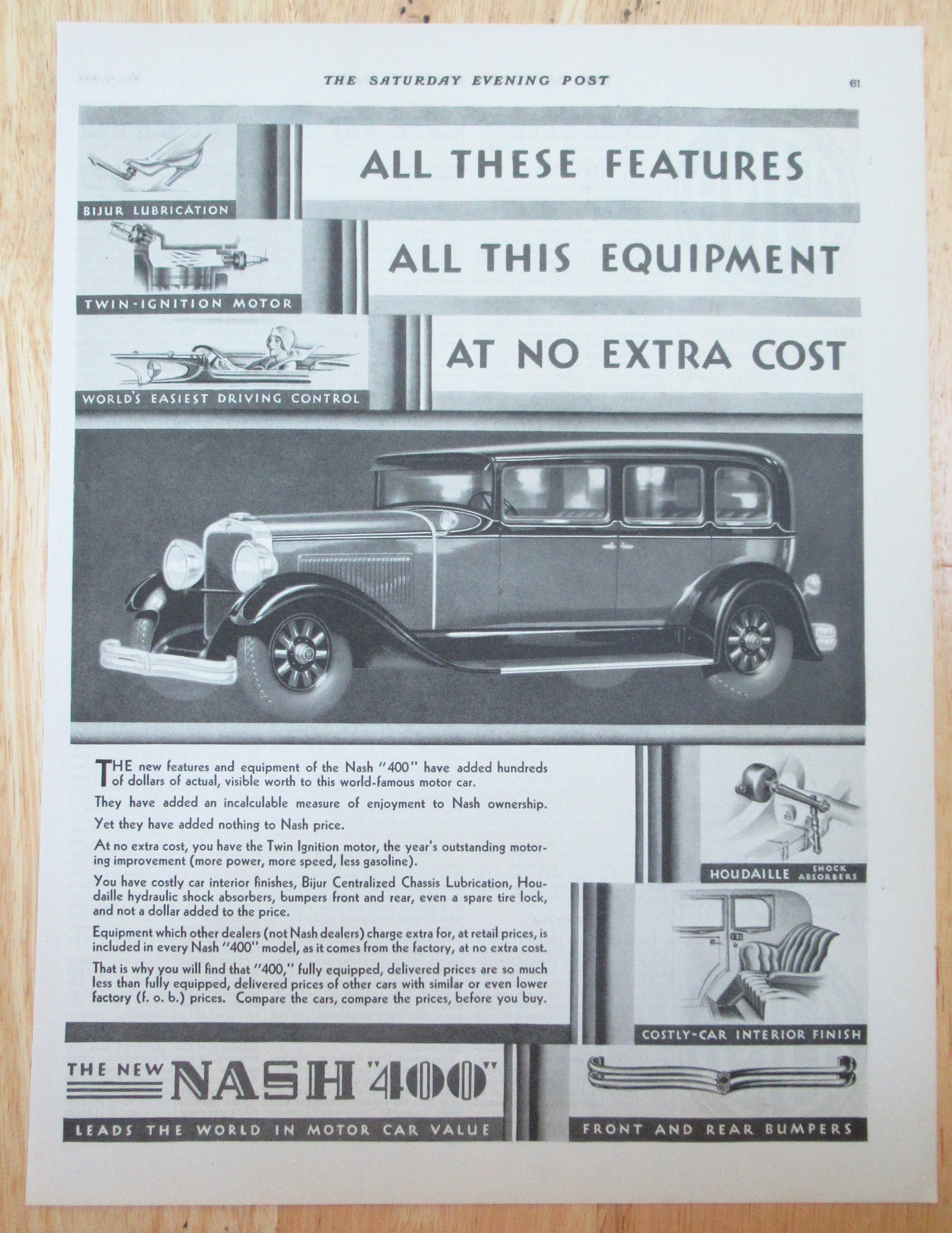 1929 Nash Automobiles with the Nash 400