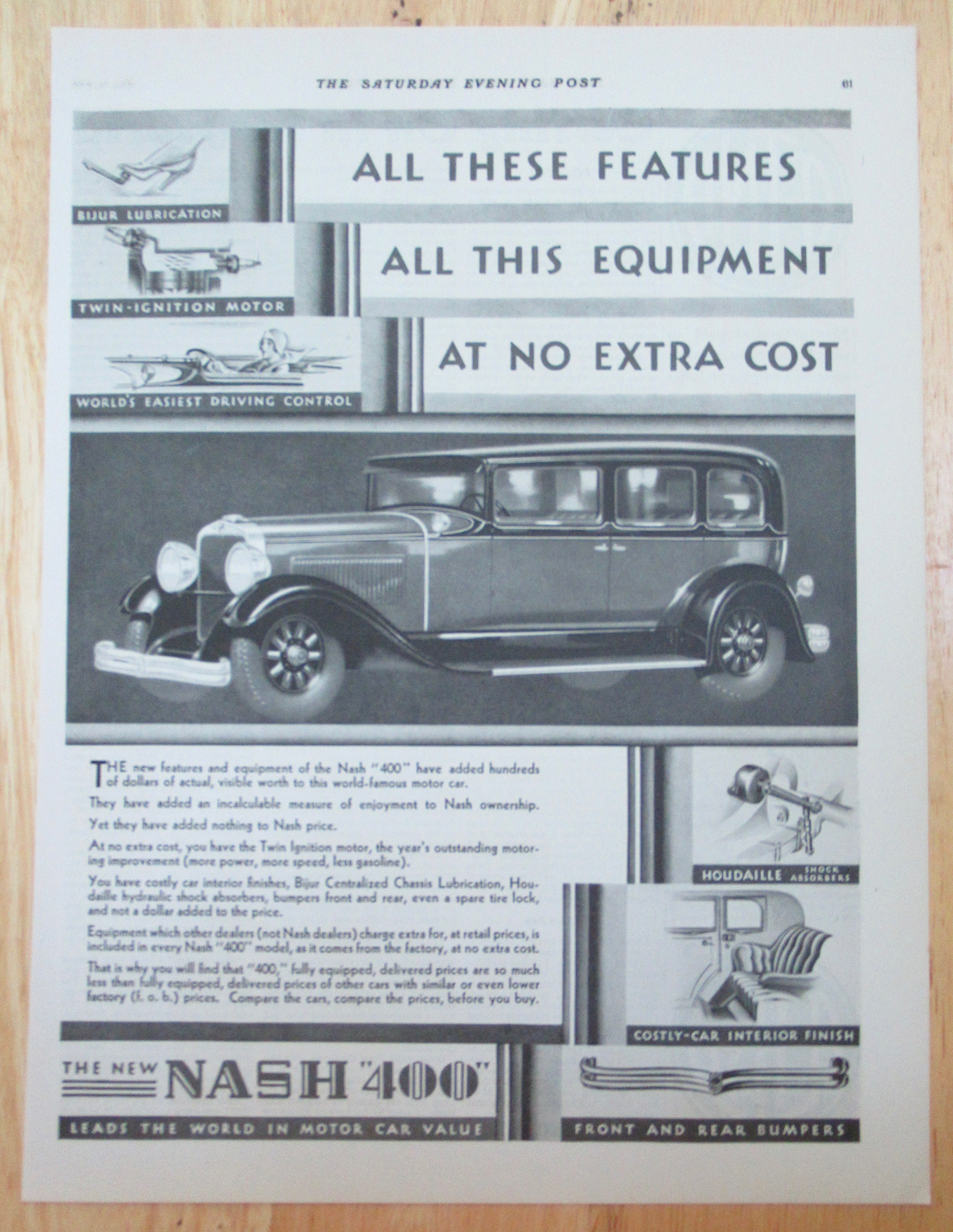 1929 Nash Automobiles with the Nash 400