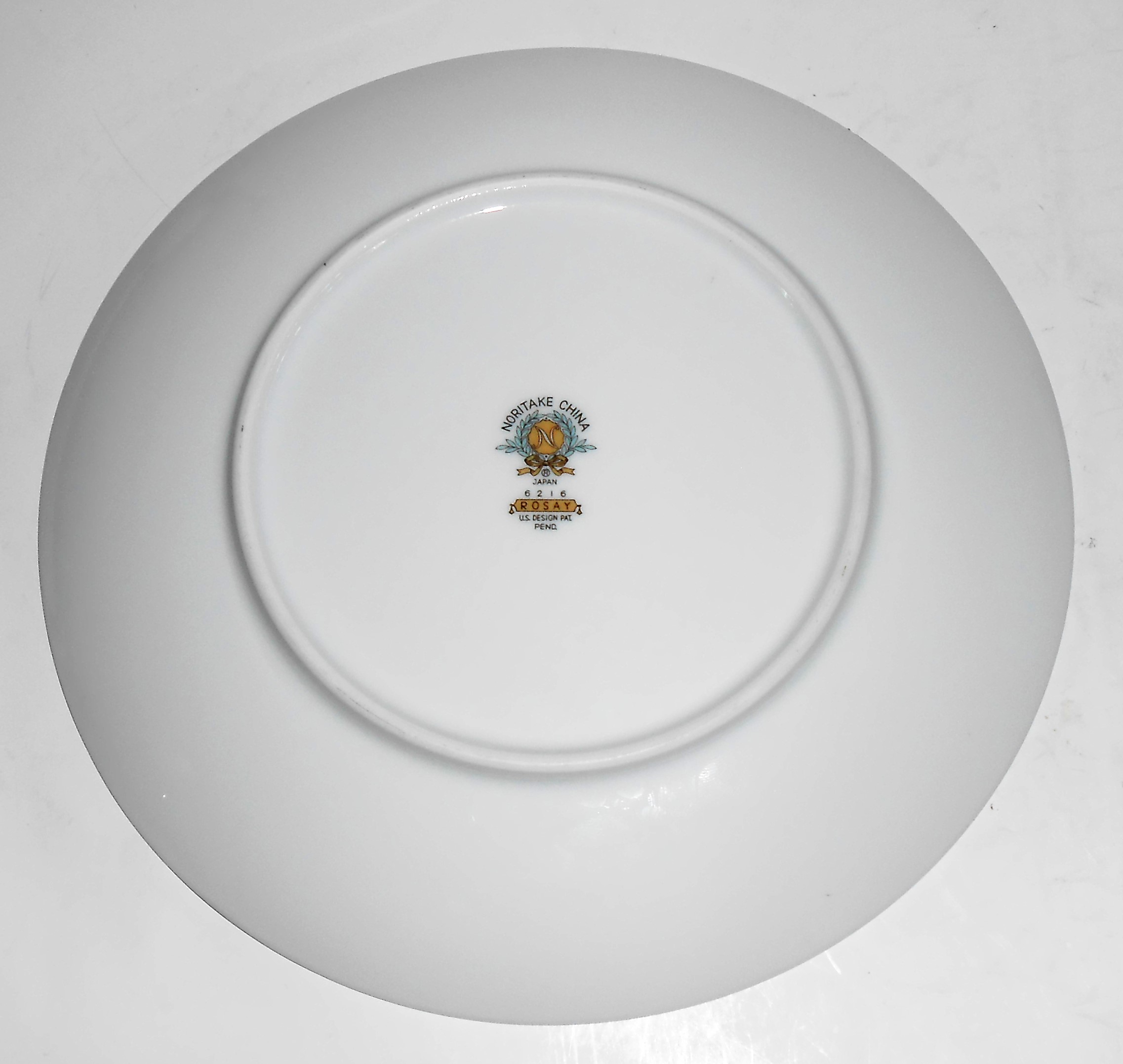 Noritake Porcelain China Rosay #6216 w/Platinum Salad