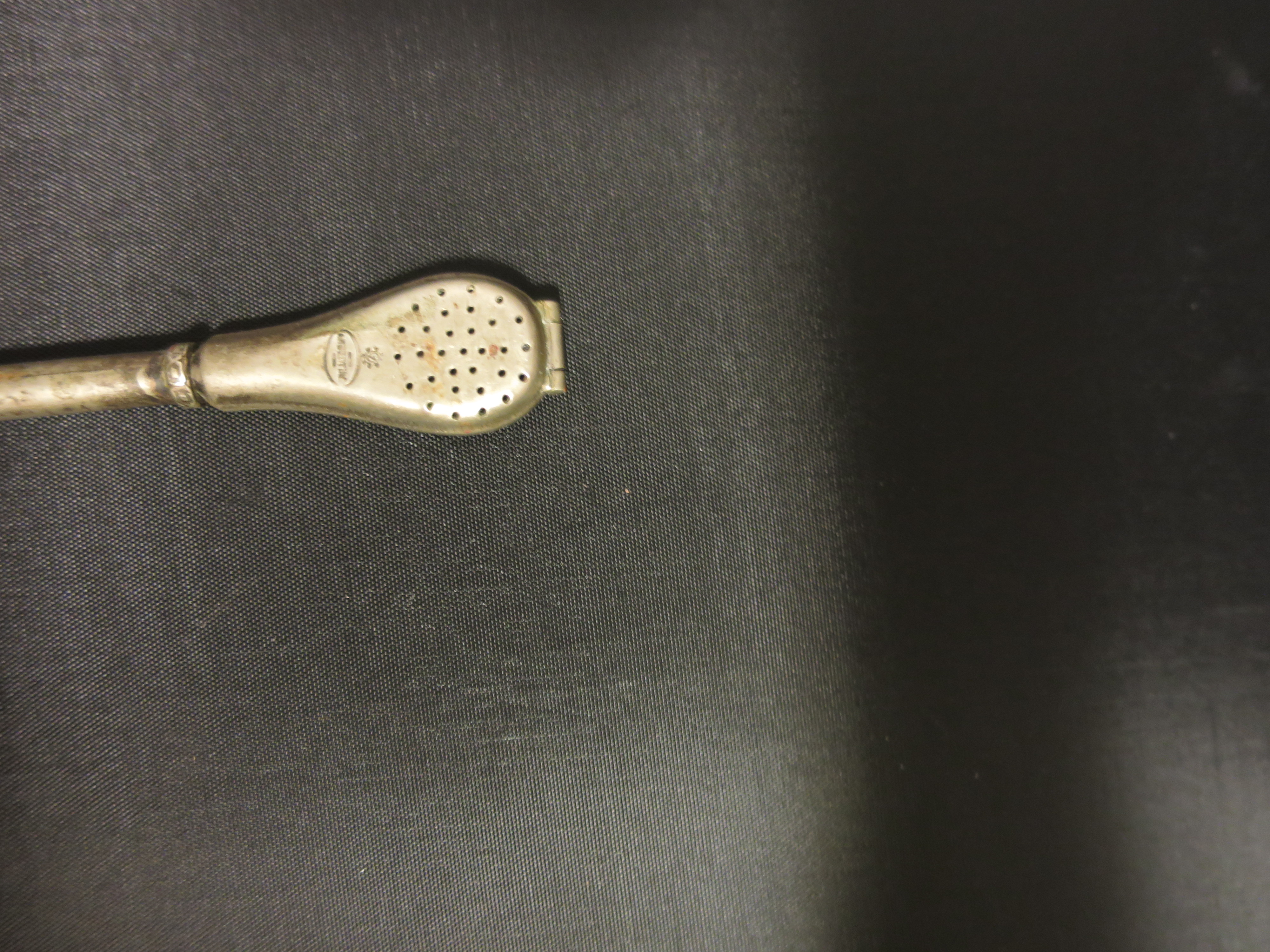 Antique Silver Alpaca Argentina Tea Drinking Straw