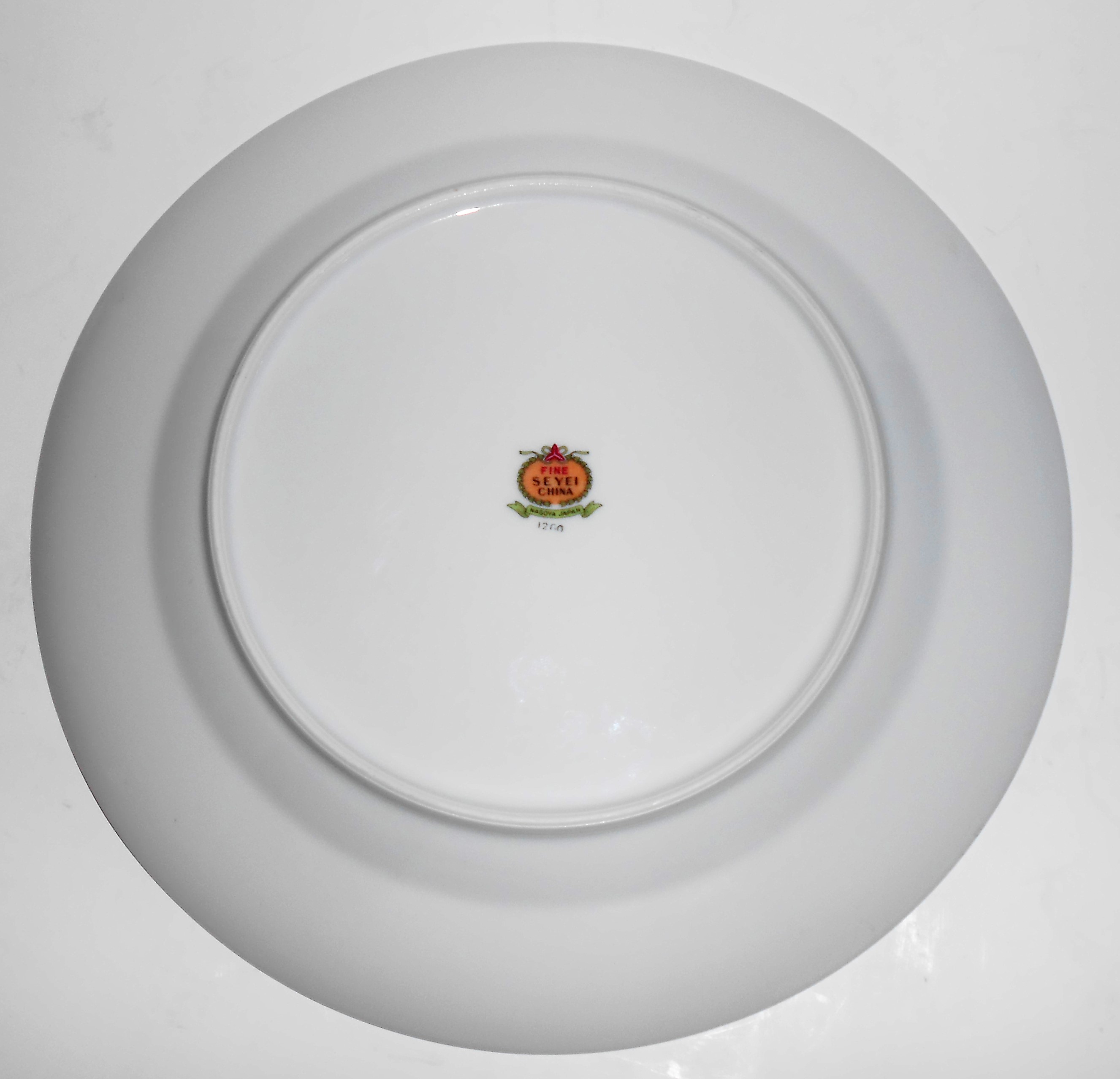 Seyei Fine China Japan Porcelain Black Geometric Dinner