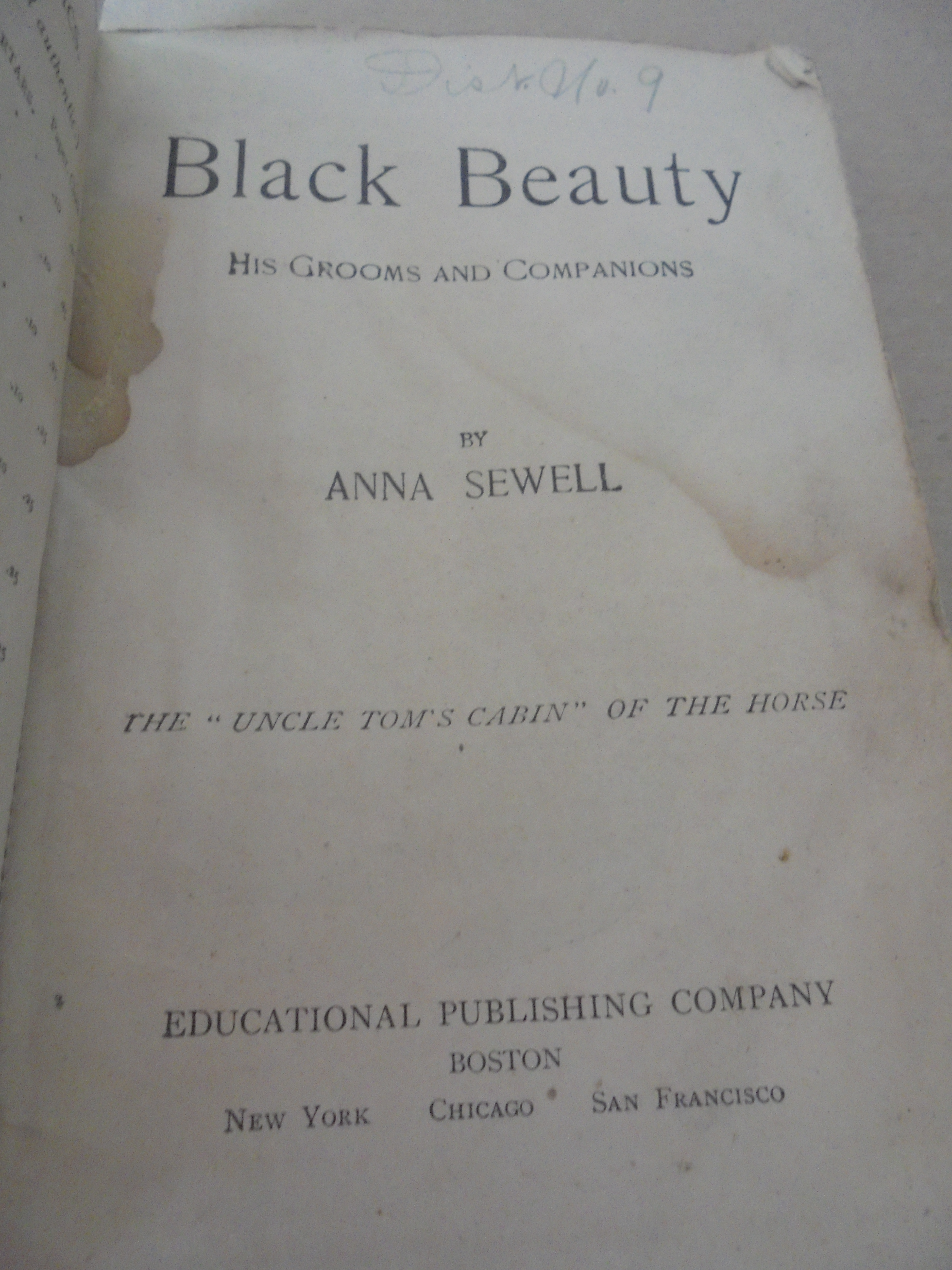 Black Beauty Ten Cent Classics 1898