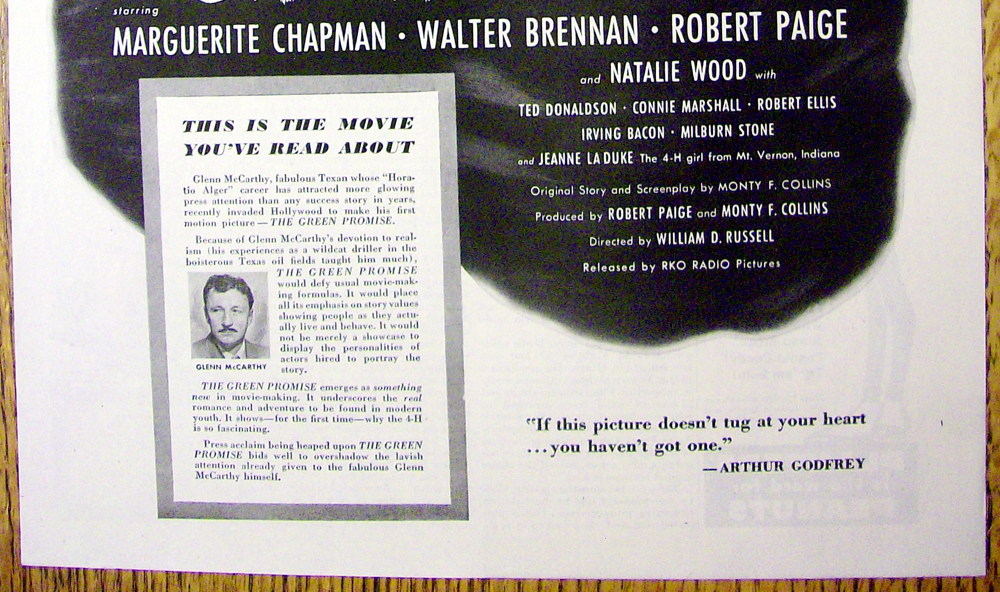 1949 The Green Promise with W. Brennan & M. Chapman