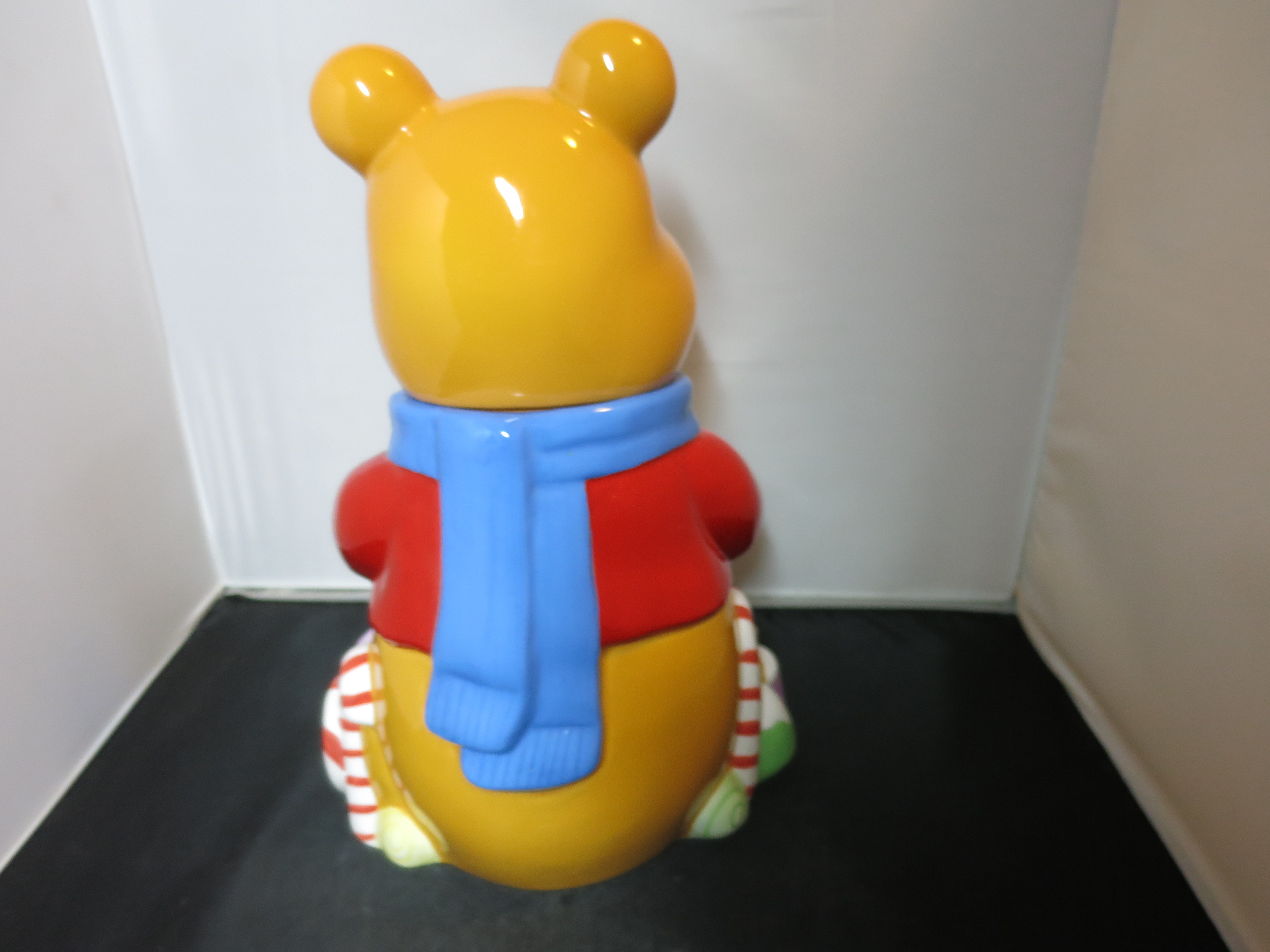 Disney Winnie The Pooh Cookie Jar Christmas Candy Cane