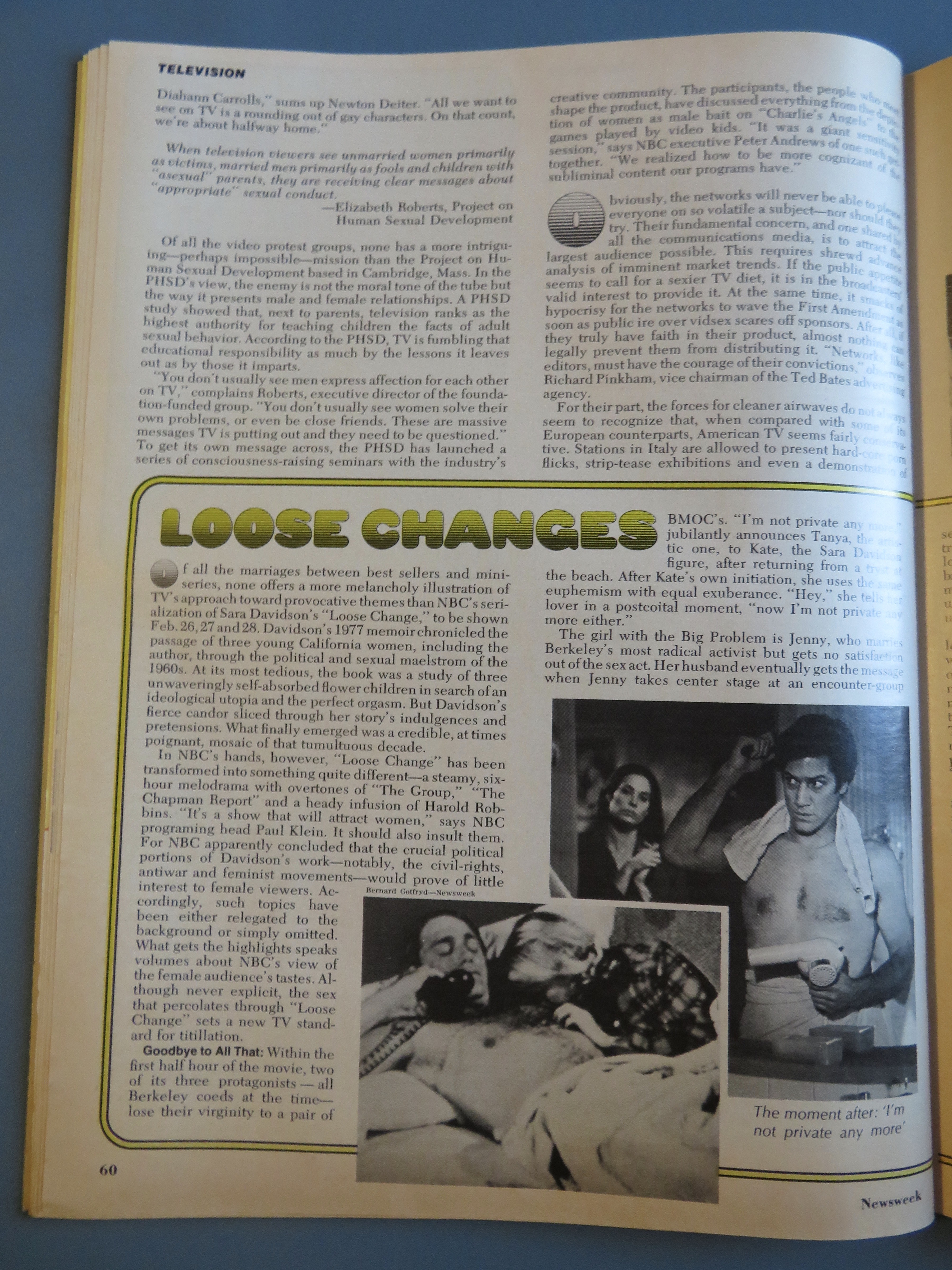Newsweek Magazine February 20, 1978 Sex And Television
