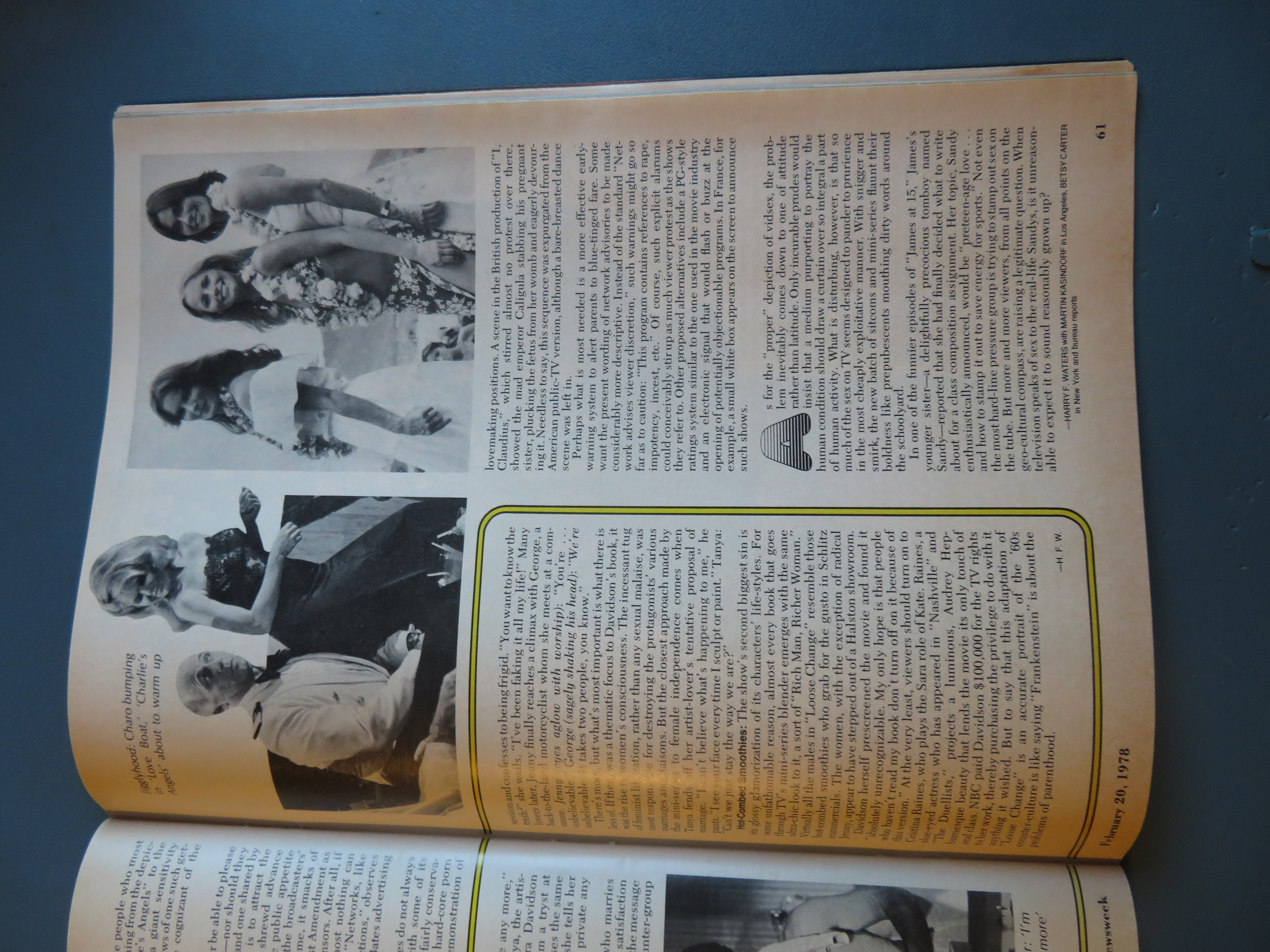 Newsweek Magazine February 20, 1978 Sex And Television