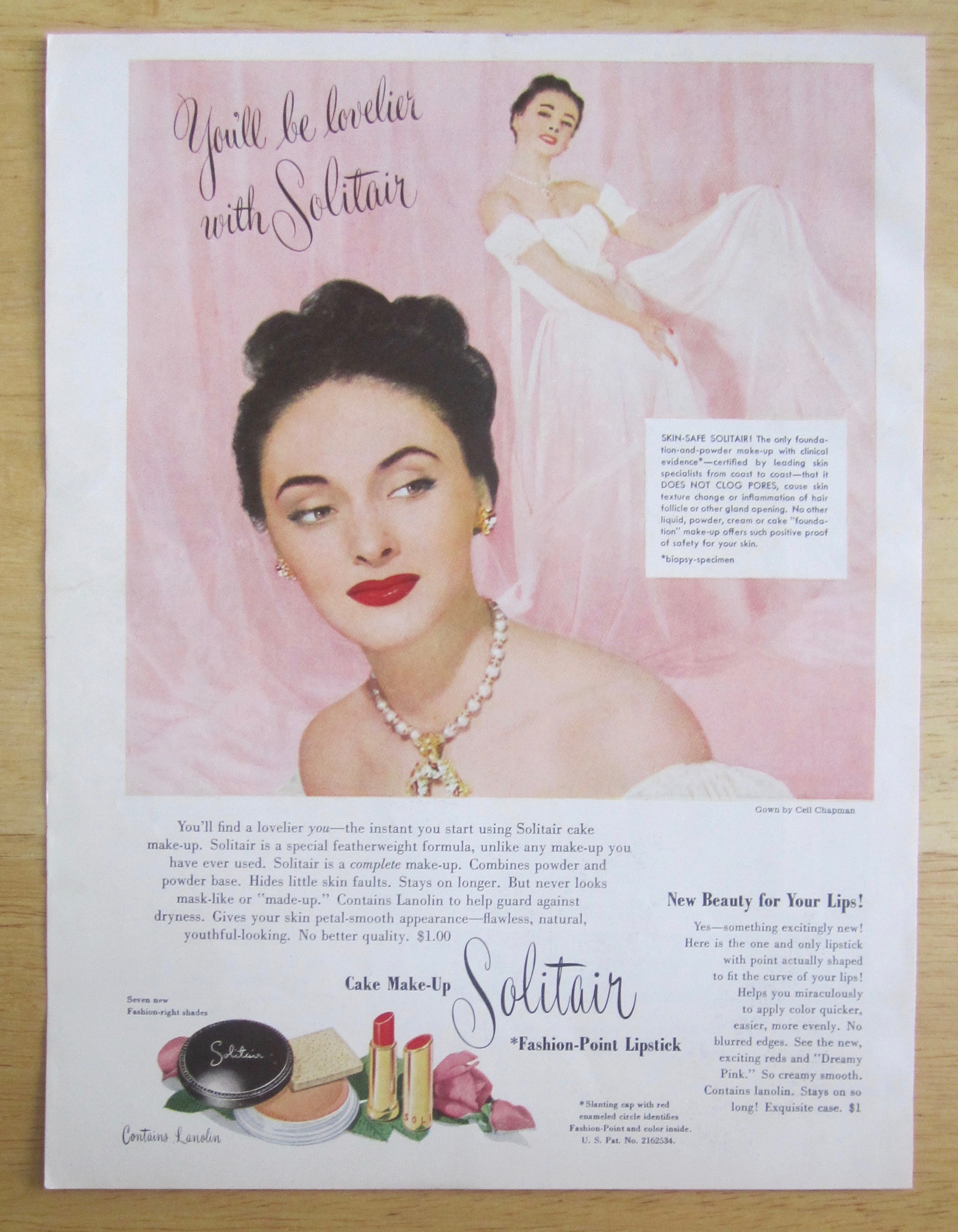 1949 Solitair Fashion Point Lipstick w/ a Lovely Woman