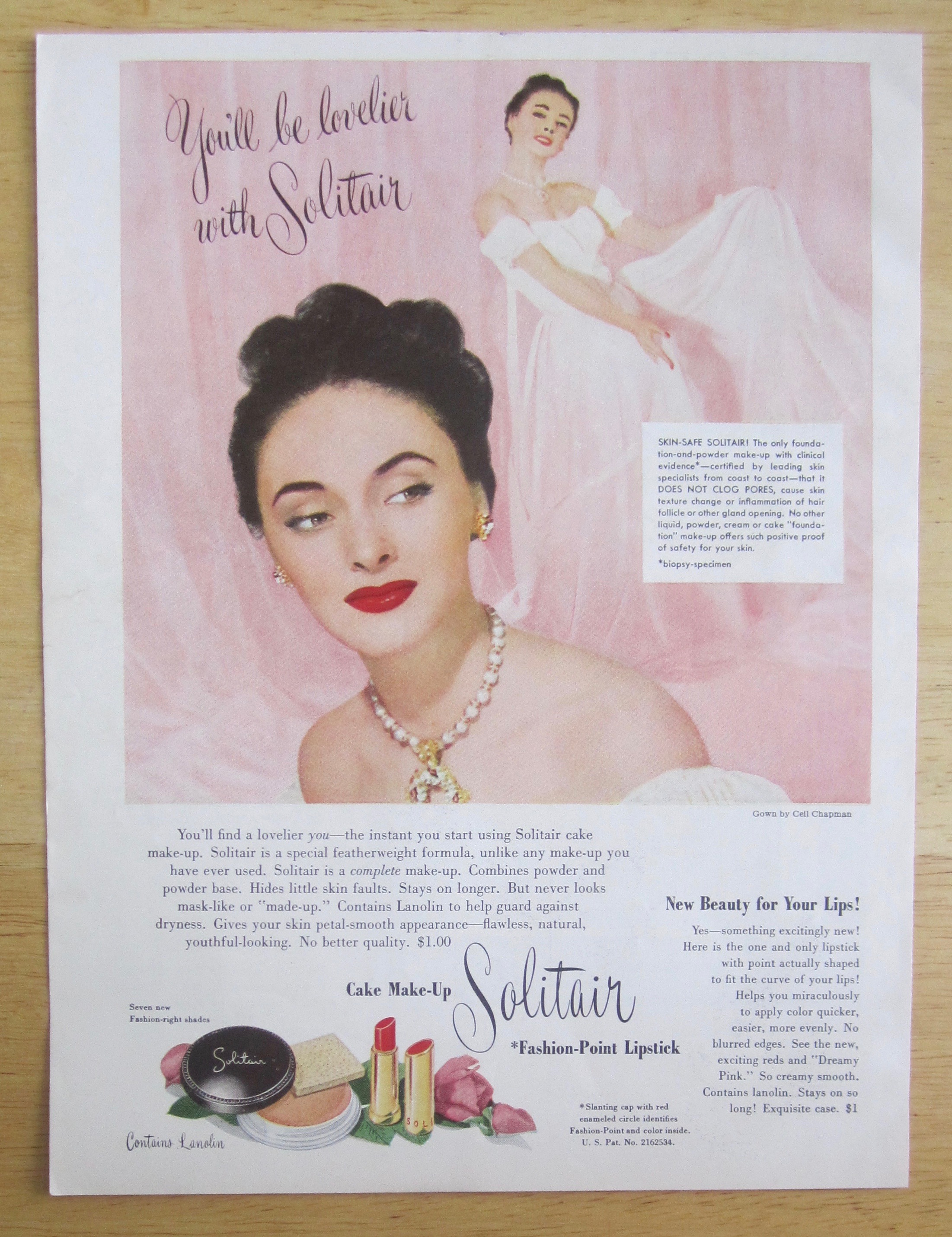 1949 Solitair Fashion Point Lipstick w/ a Lovely Woman
