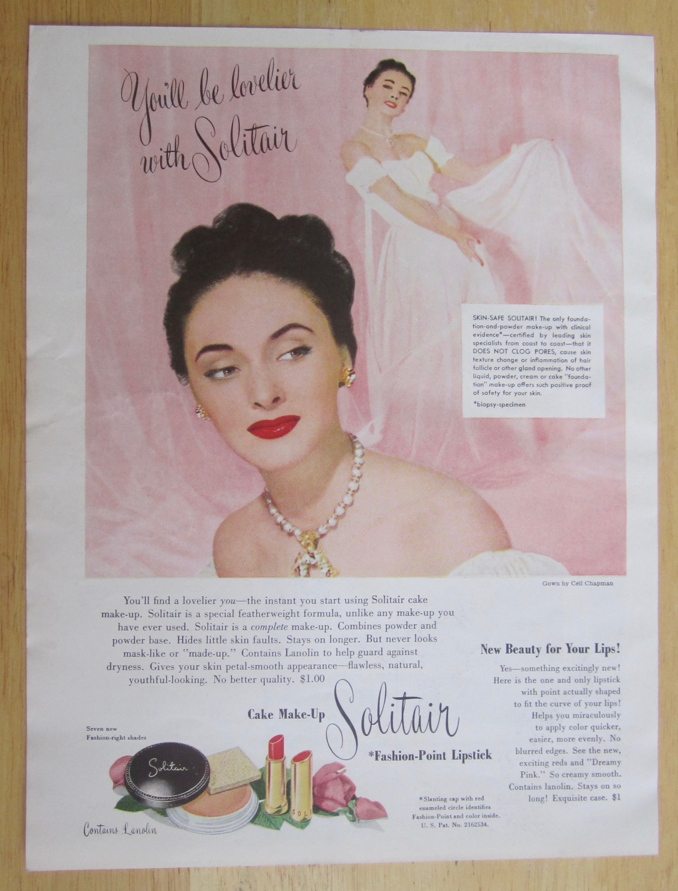 1949 Solitair Fashion Point Lipstick w/ a Lovely Woman