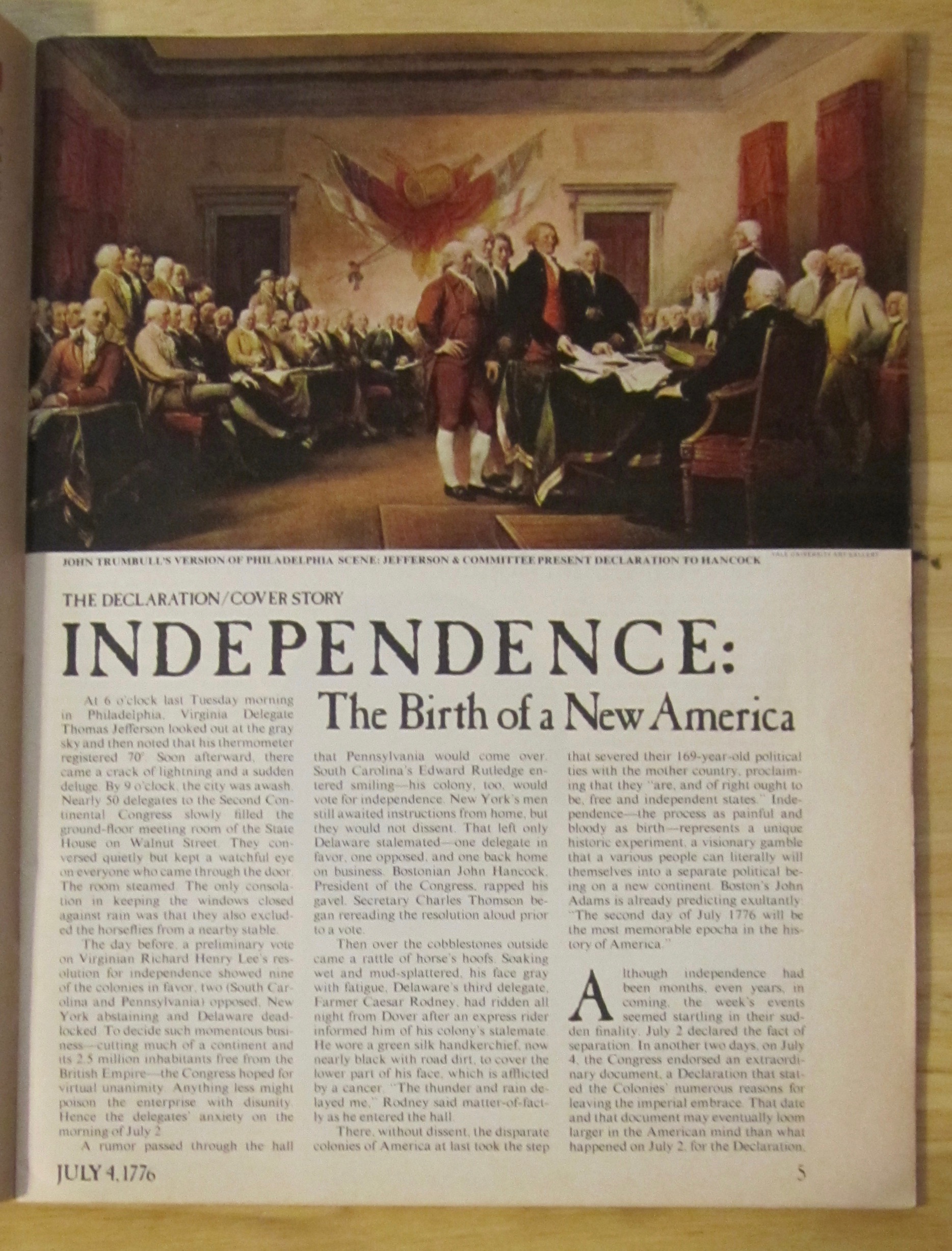 Time Magazine-1975-Thomas Jefferson(Special 1776 Issue)