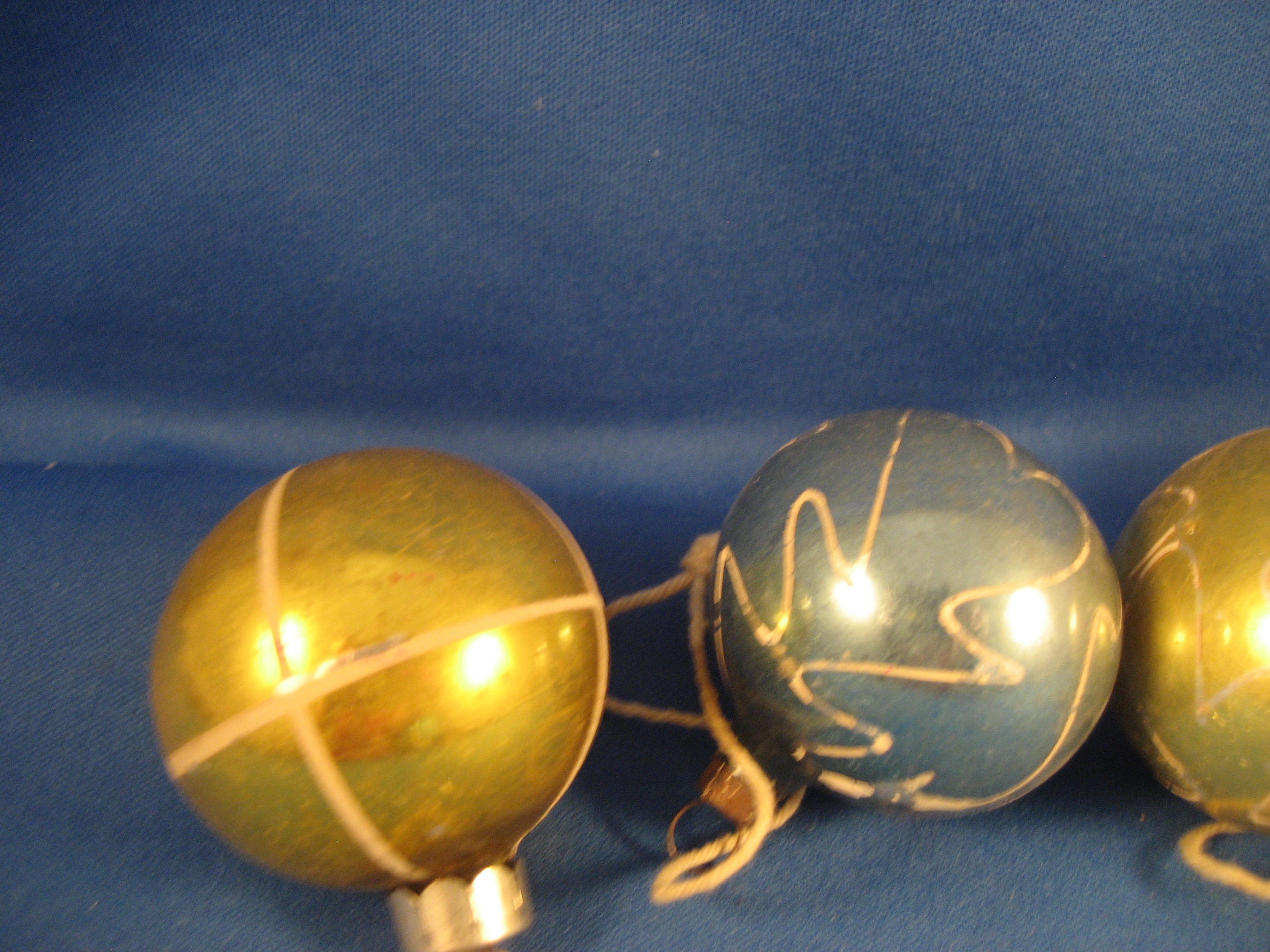 Four Very Old Glass Ornaments