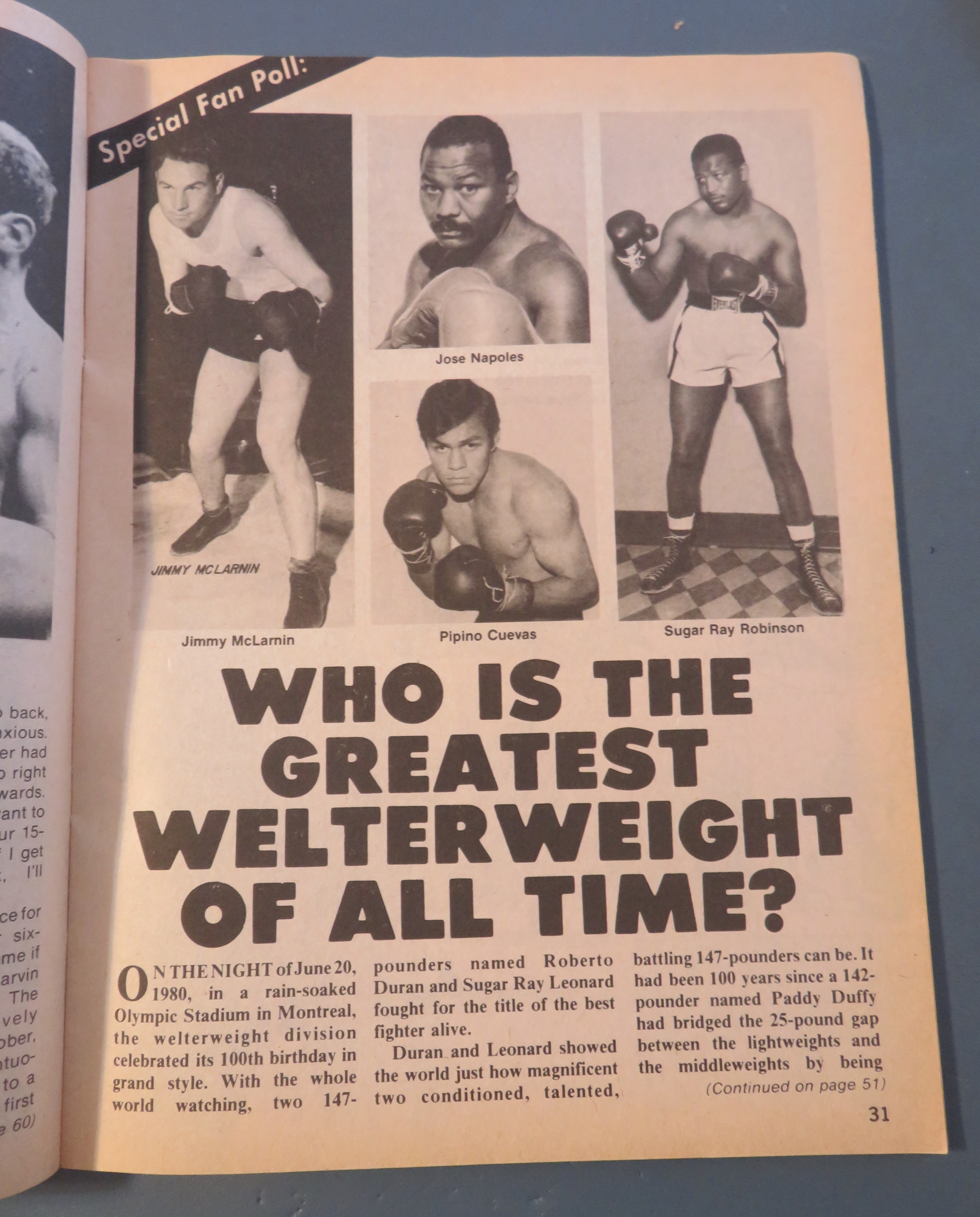Big Book Of Boxing Magazine November 1980 Roberto Duran