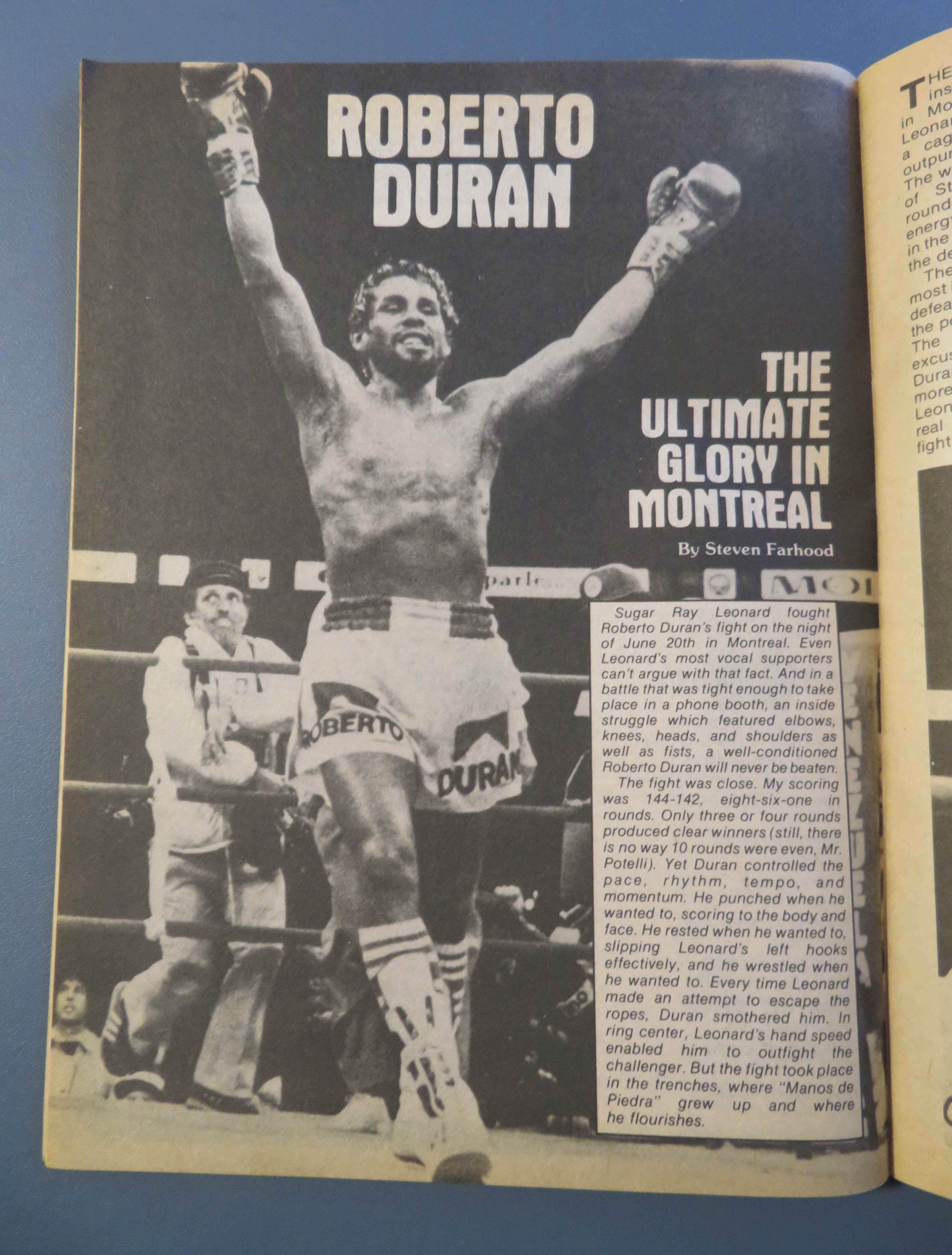 Big Book Of Boxing Magazine November 1980 Roberto Duran