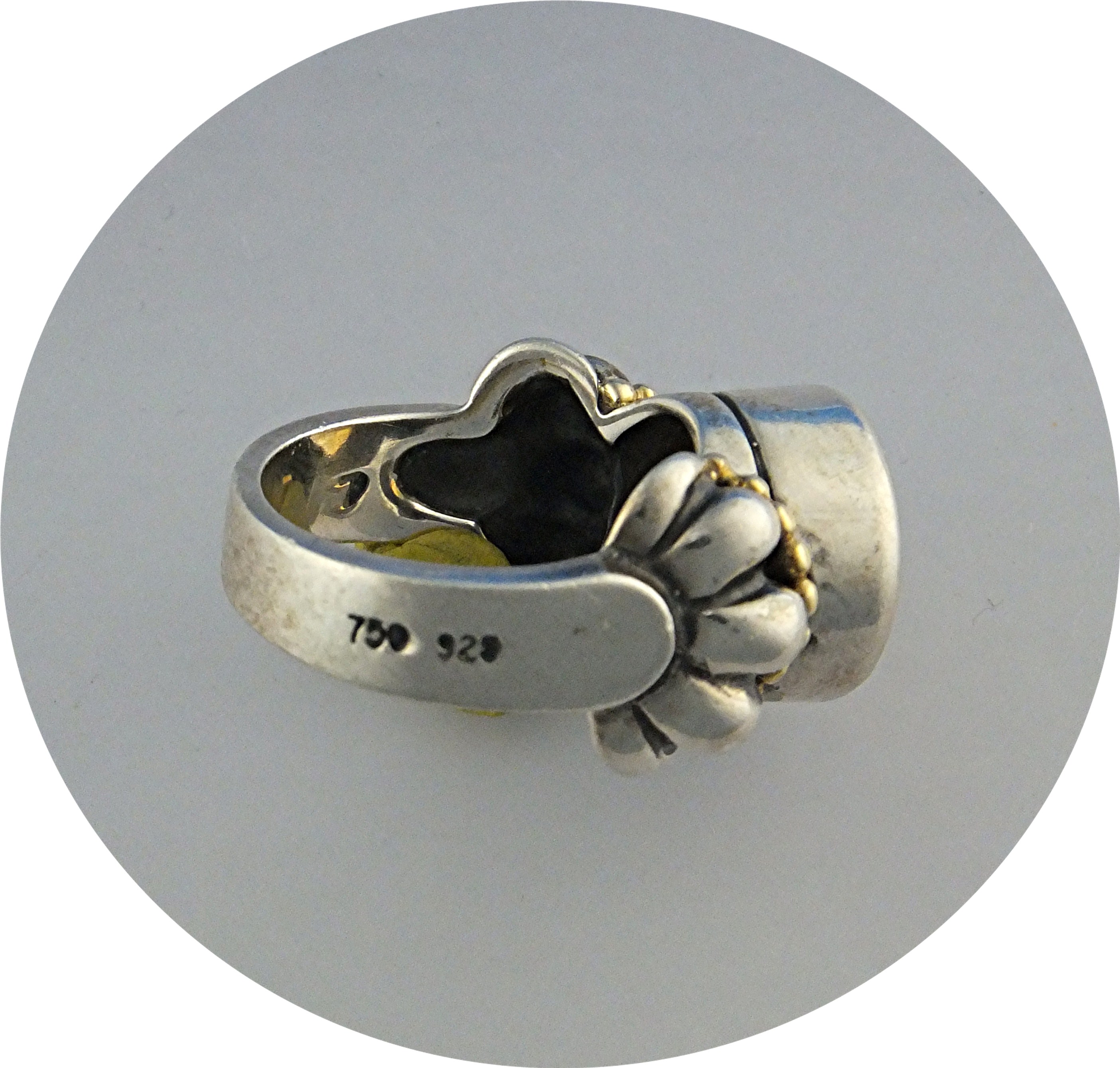 Ring LAGOS CAVIAR 18K Gold Sterling Silver Citrine