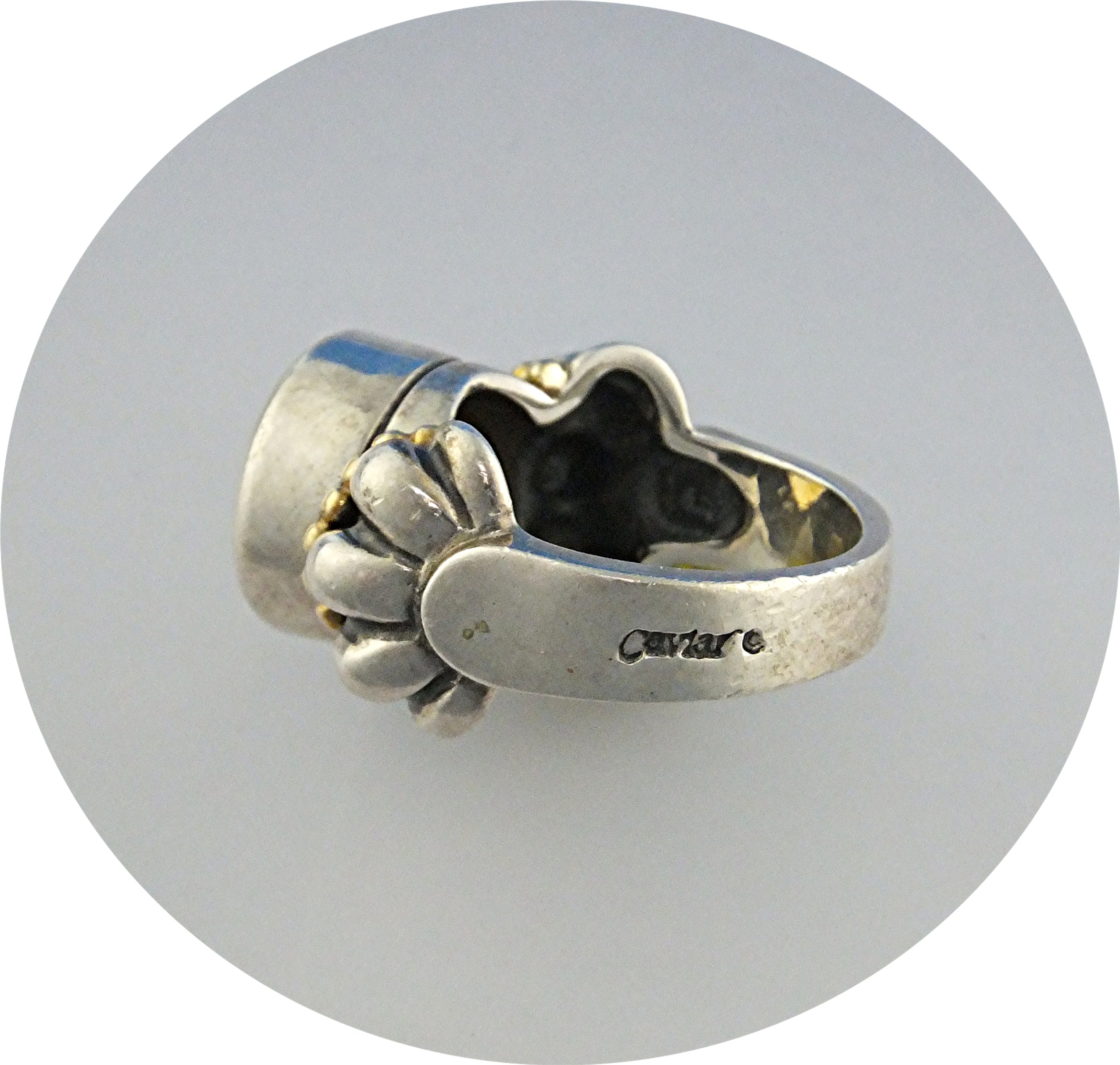 Ring LAGOS CAVIAR 18K Gold Sterling Silver Citrine
