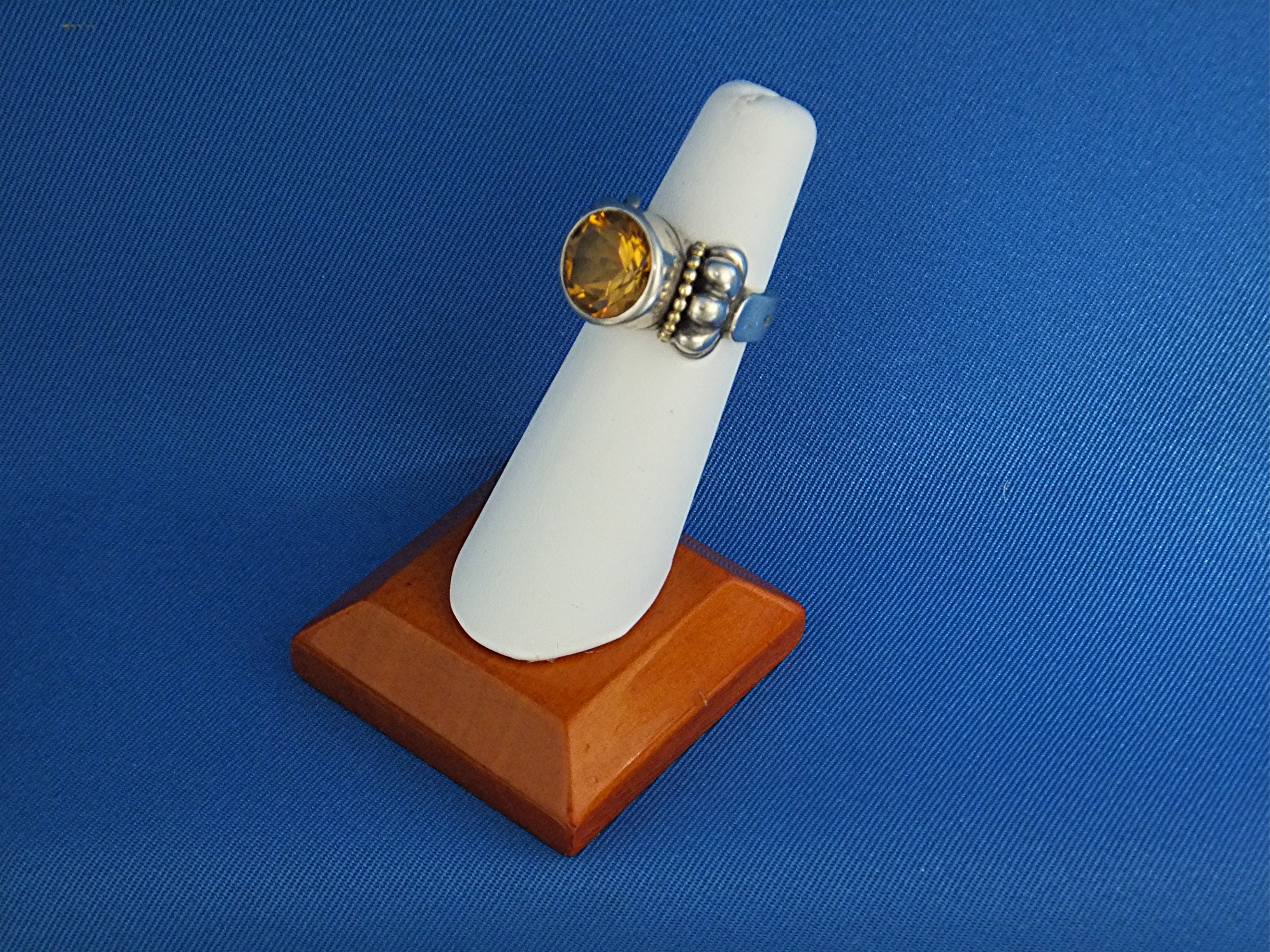 Ring LAGOS CAVIAR 18K Gold Sterling Silver Citrine