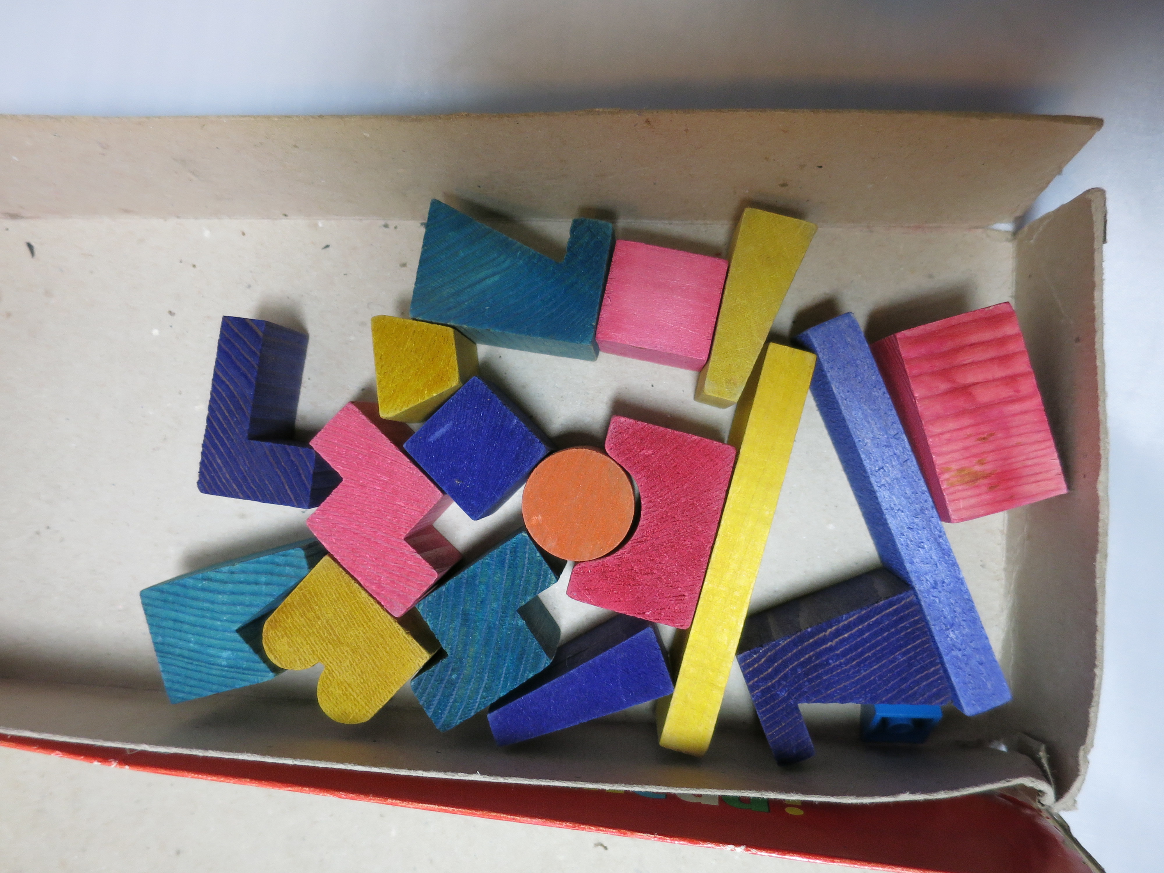 Blockhead balancing fun with tricky blocks game Saalfield 1950s