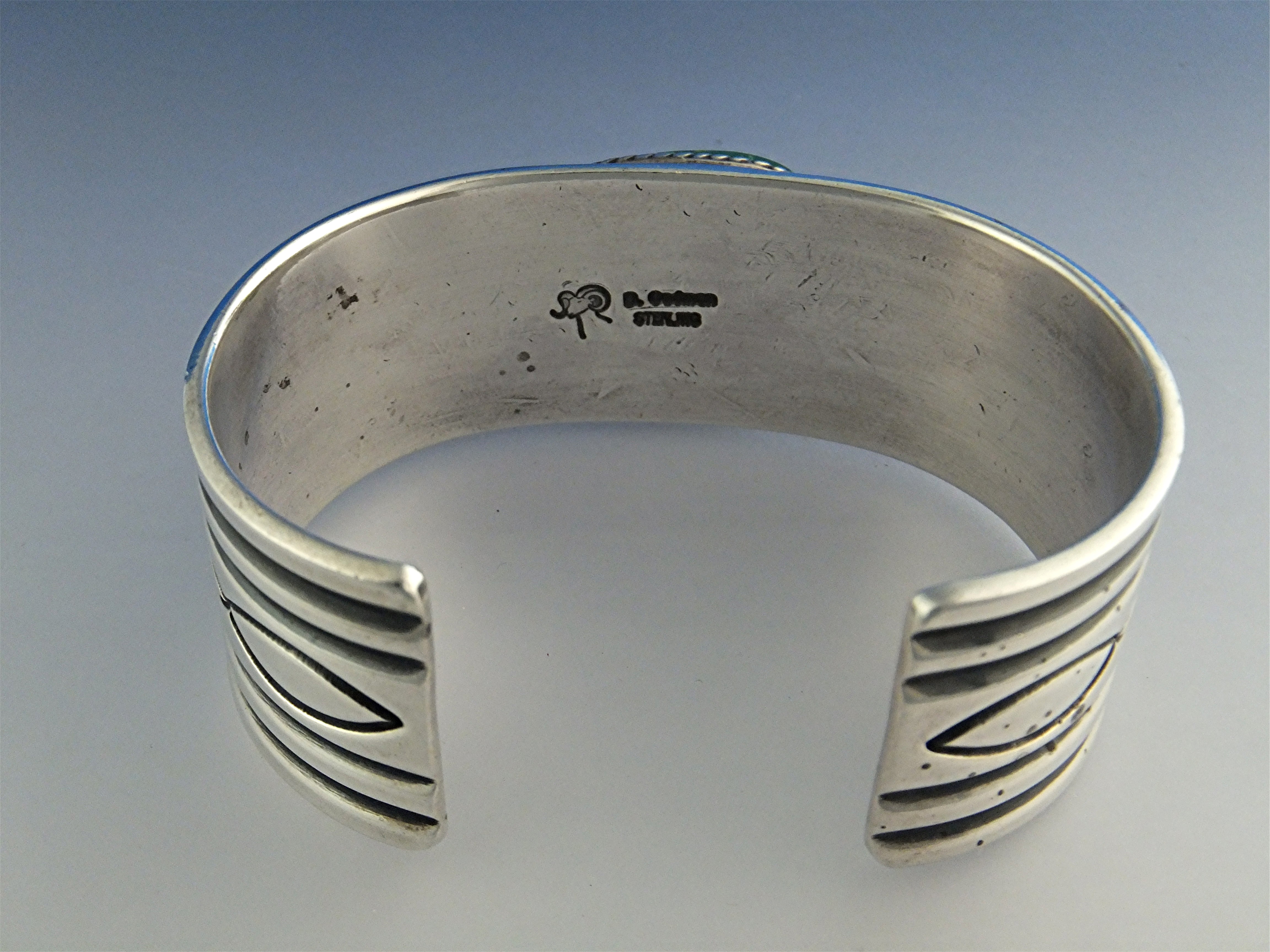 Darryl CadmanSterling Silver Spiny Oyster Turquoise Cuf