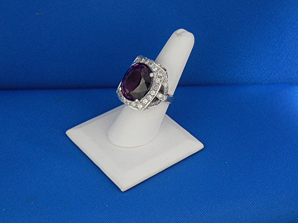 Ring Ametrine 28.60 Cts White Sapphire Sterling Silver