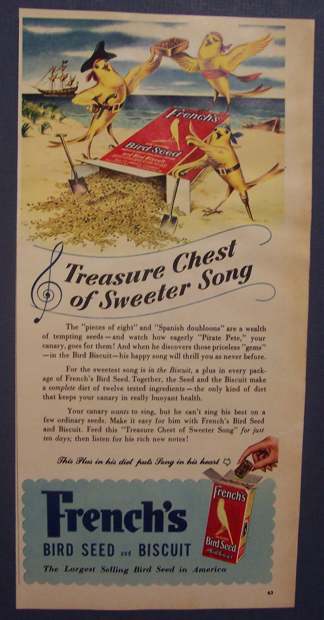 1948  French's  Bird  Seed  And  Biscuit