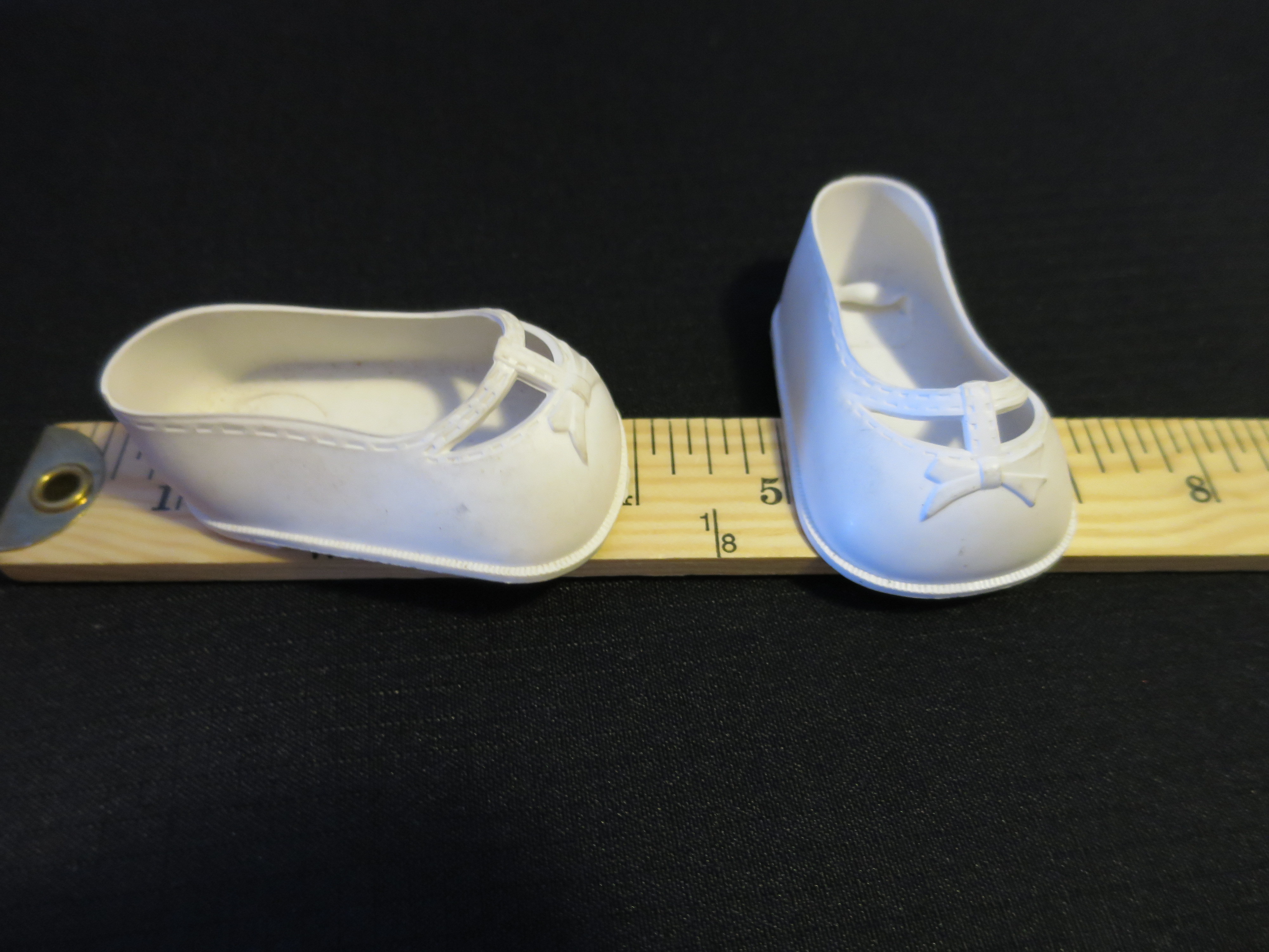Doll Accessories White Mary Jane Shoes marked 24