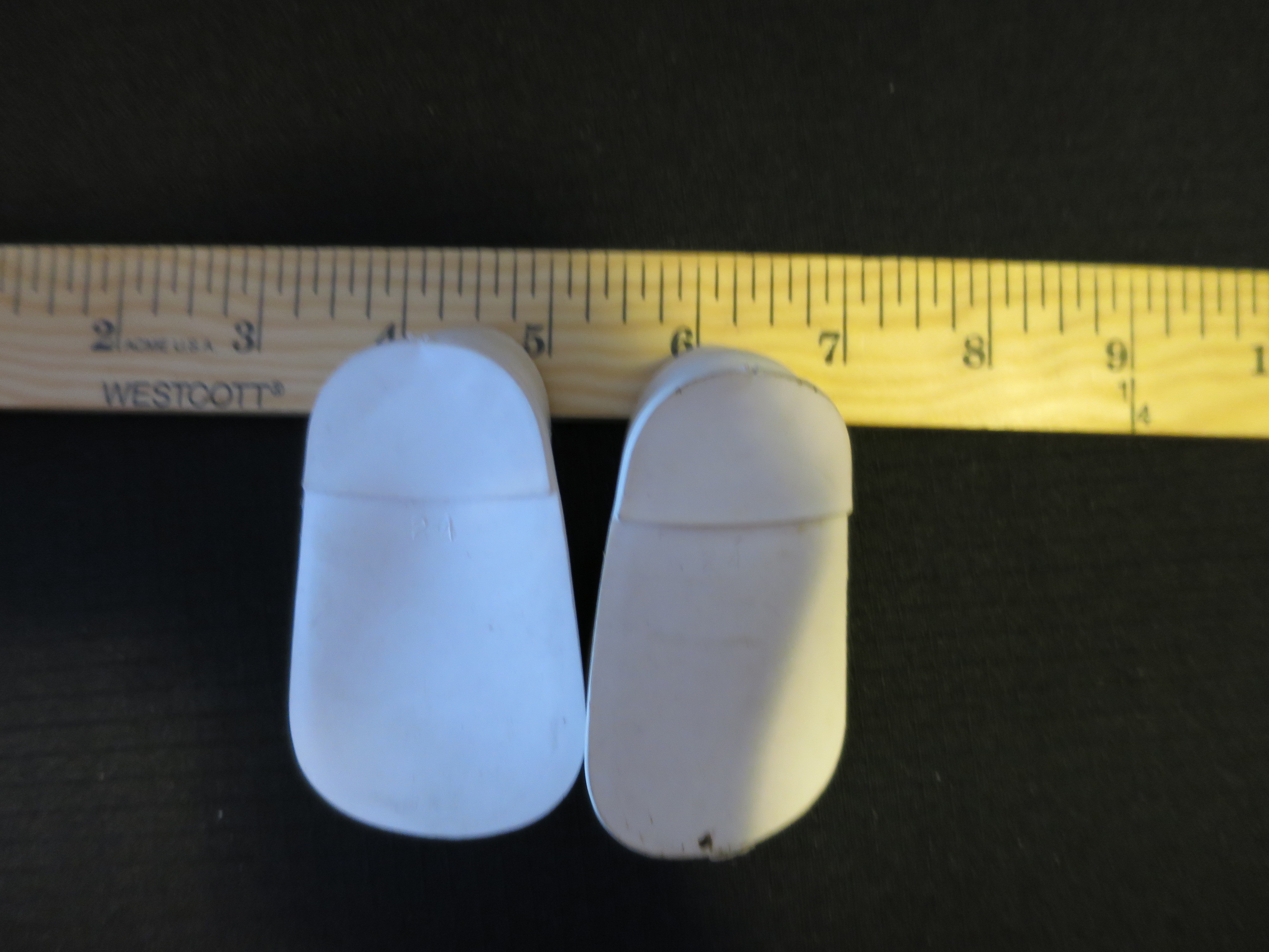 Doll Accessories White Mary Jane Shoes marked 24