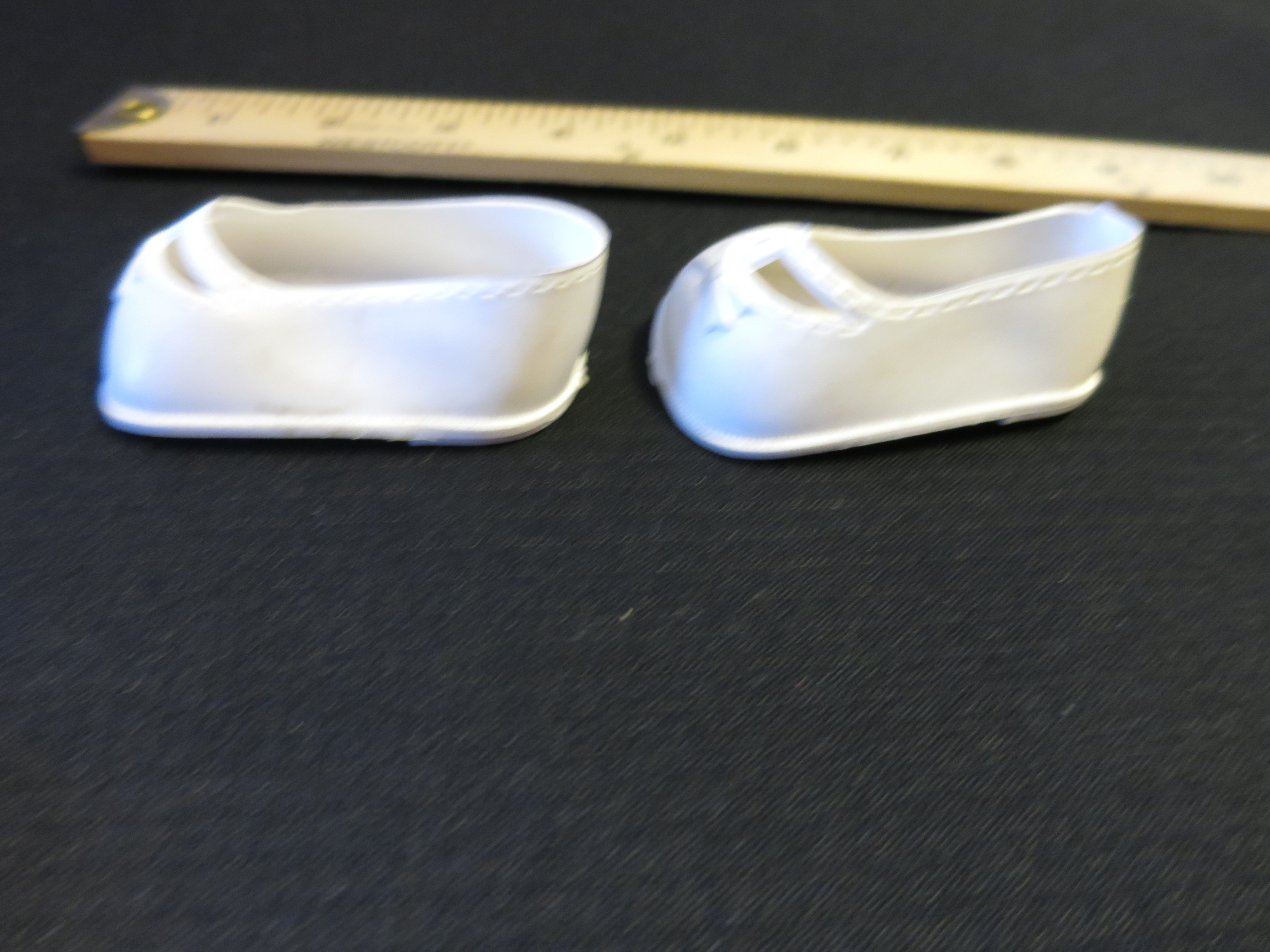 Doll Accessories White Mary Jane Shoes marked 24