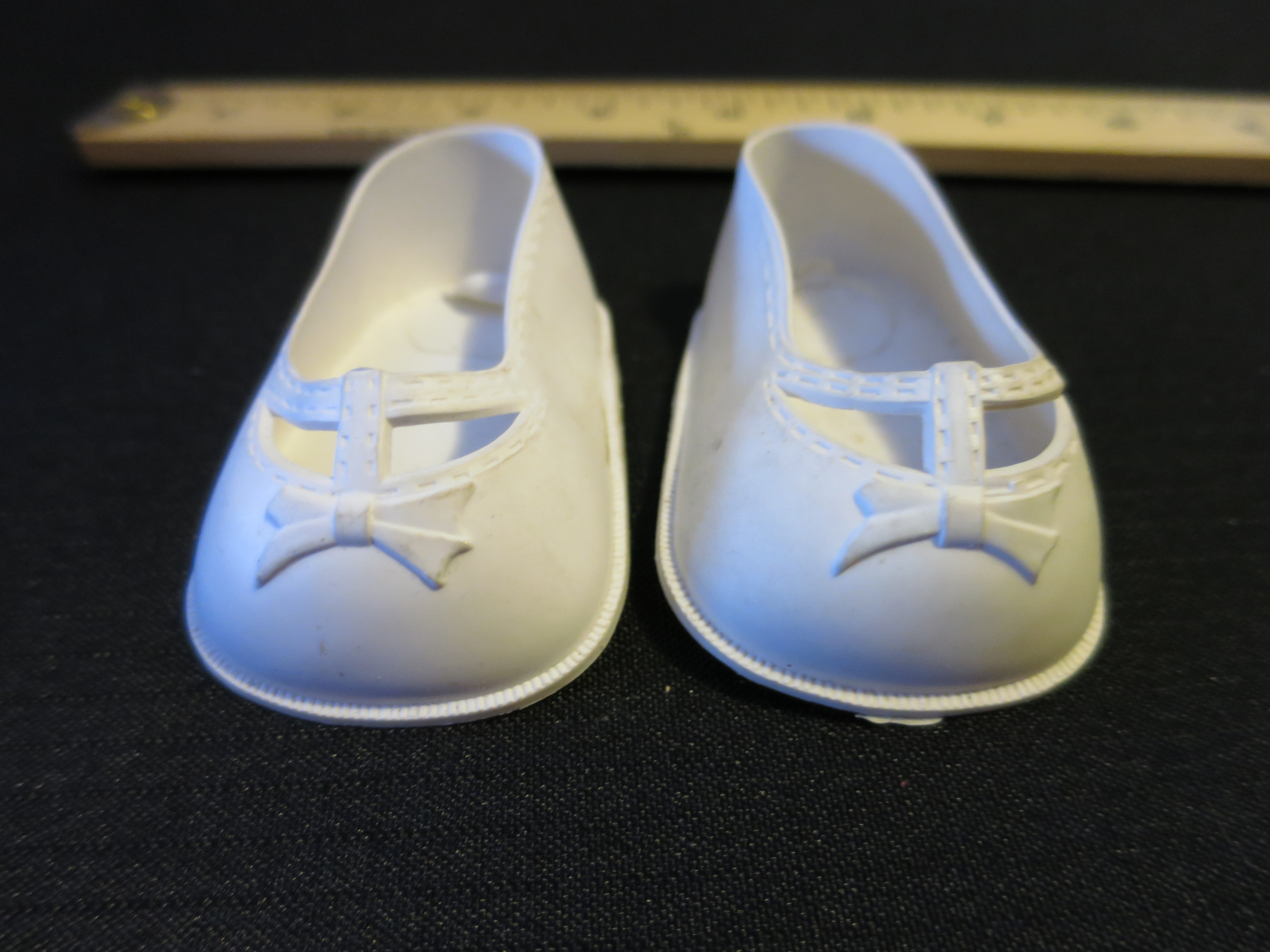 Doll Accessories White Mary Jane Shoes marked 24