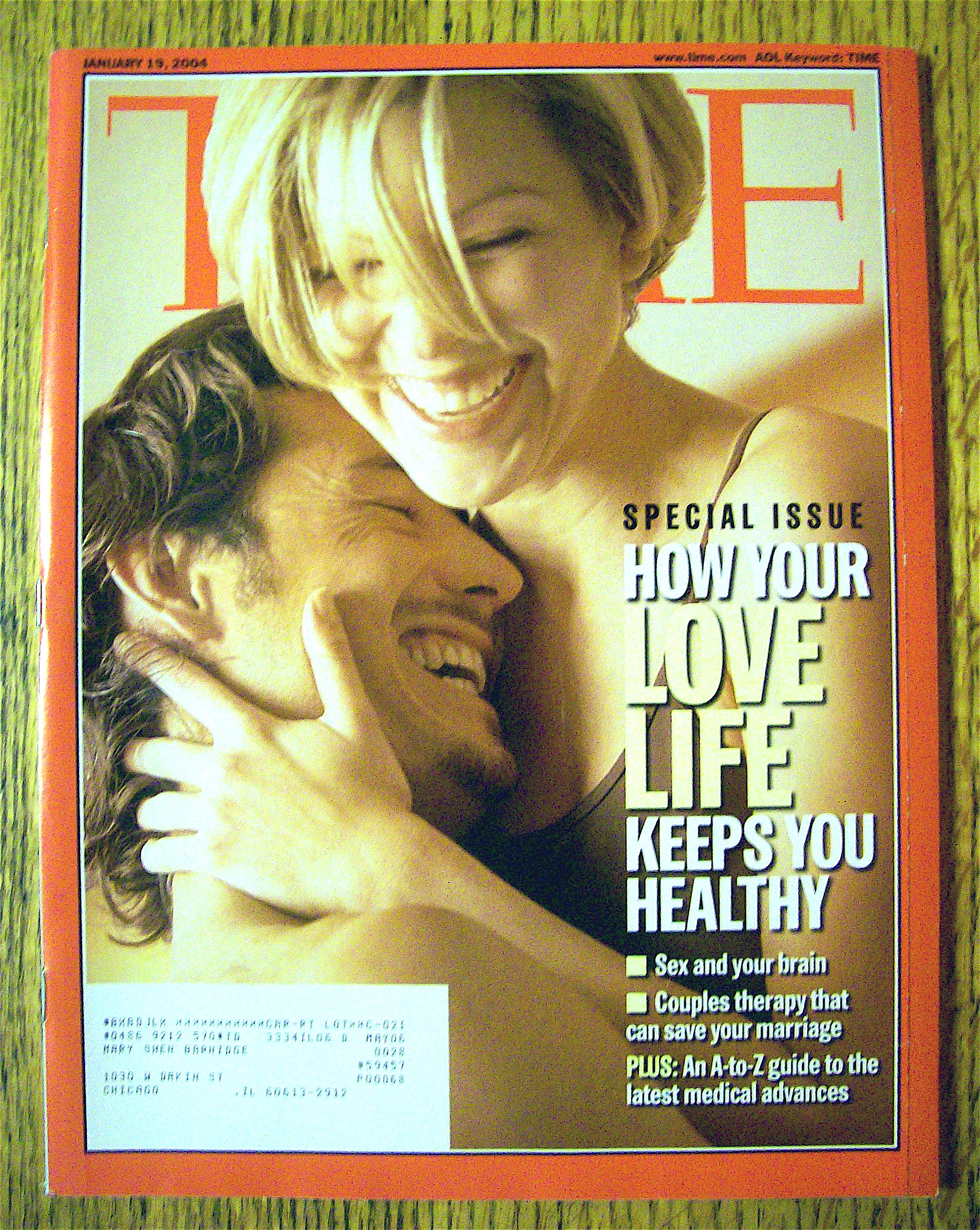 Time Magazine January 19, 2004 Love Life