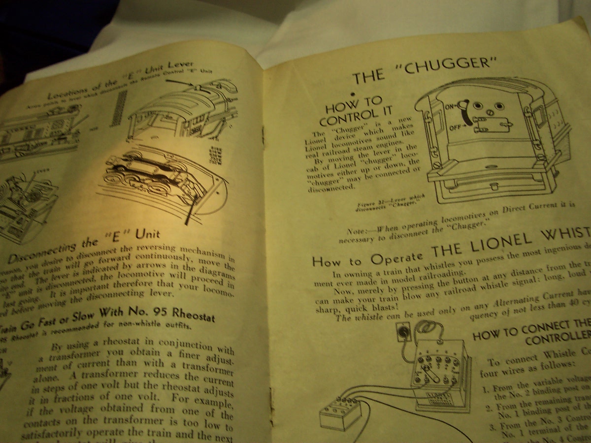 Lionel Train Instruction Booklet 1936