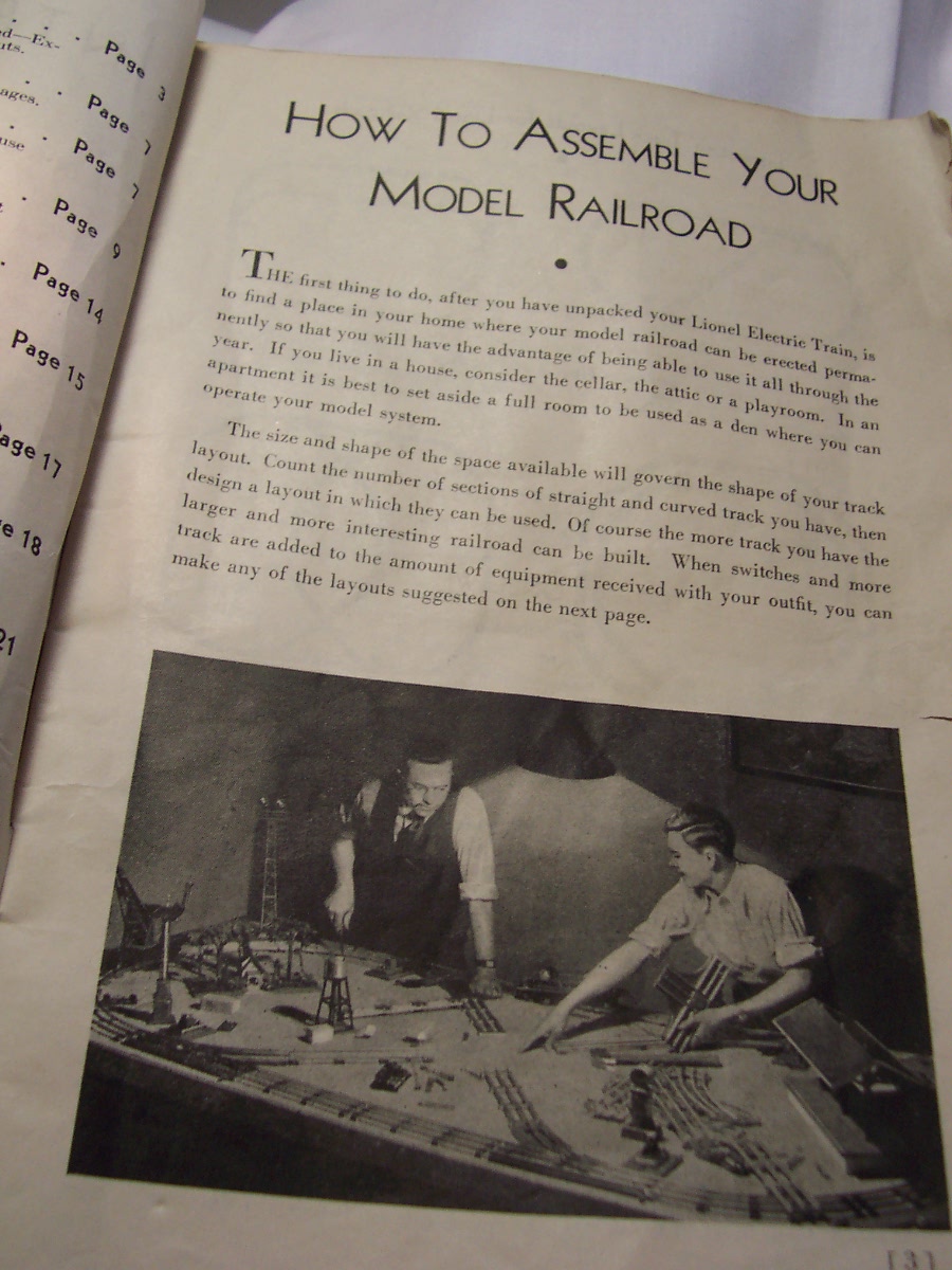 Lionel Train Instruction Booklet 1936